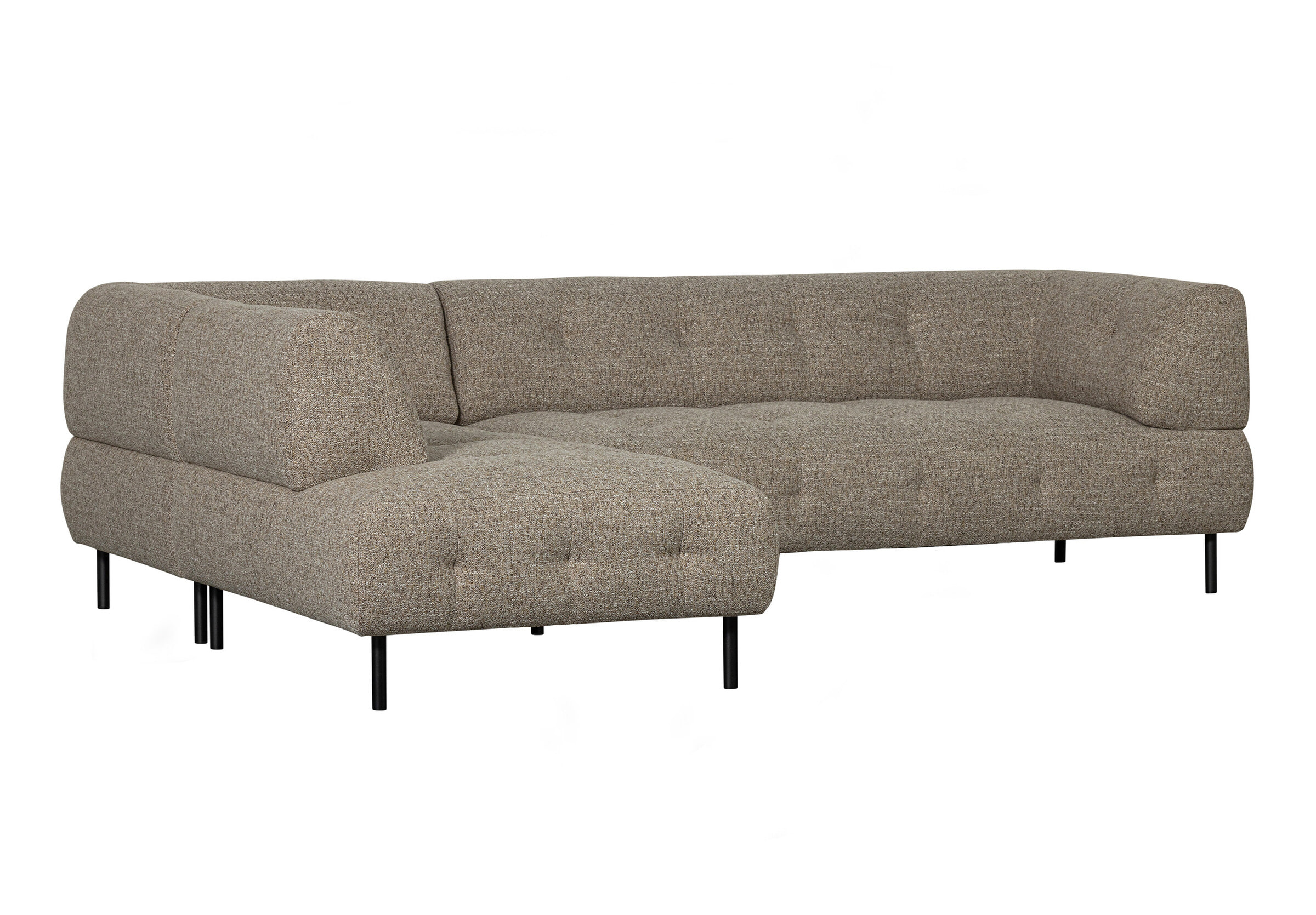 WOOOD Hoekbank 'Lloyd' Links, Woven, kleur Bruin Melange