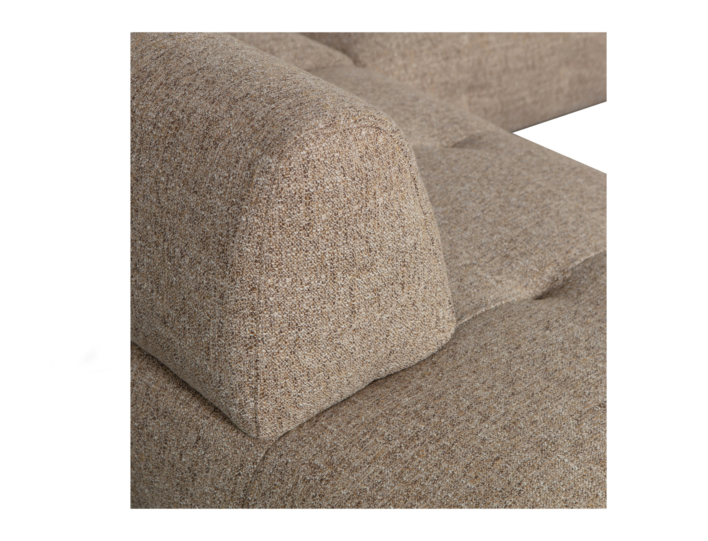 WOOOD Hoekbank 'Lloyd' Links, Woven, kleur Bruin Melange