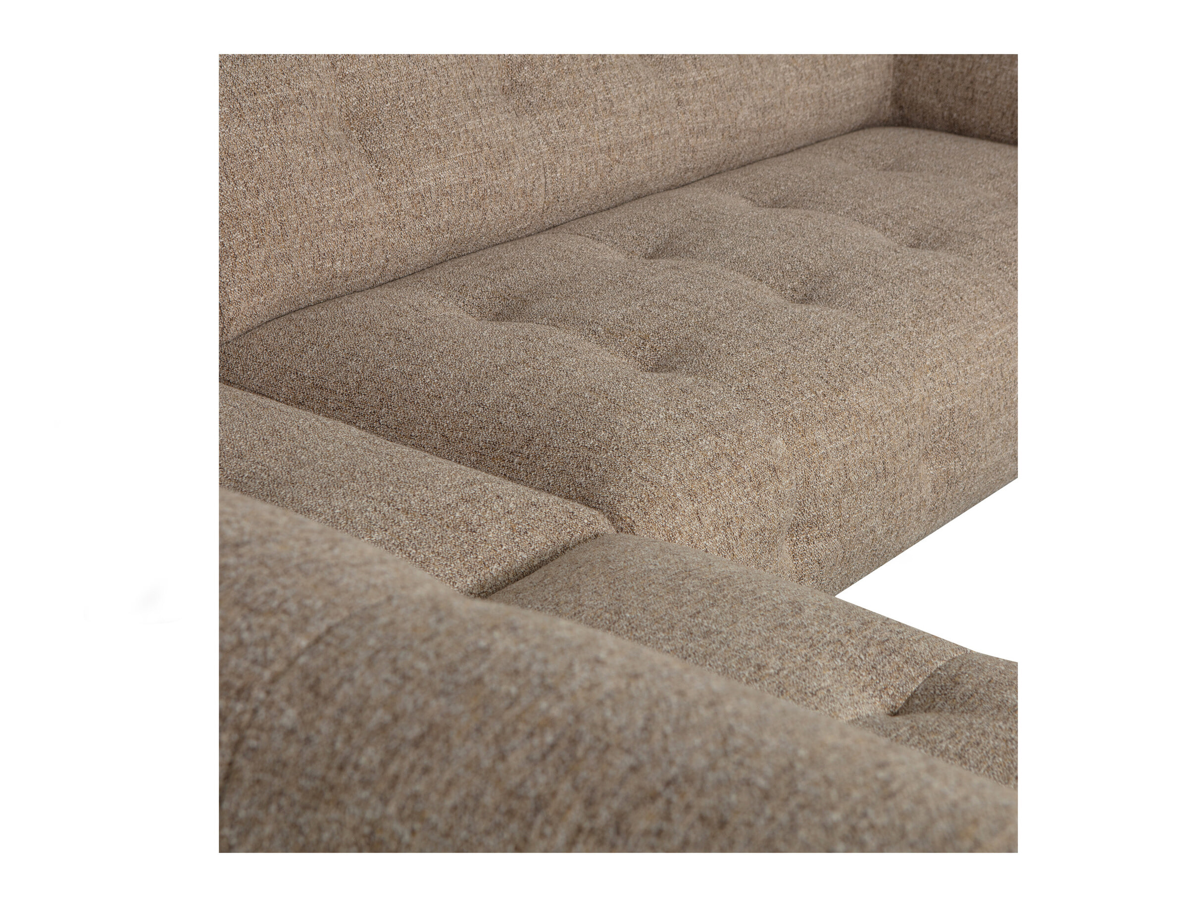 WOOOD Hoekbank 'Lloyd' Links, Woven, kleur Bruin Melange
