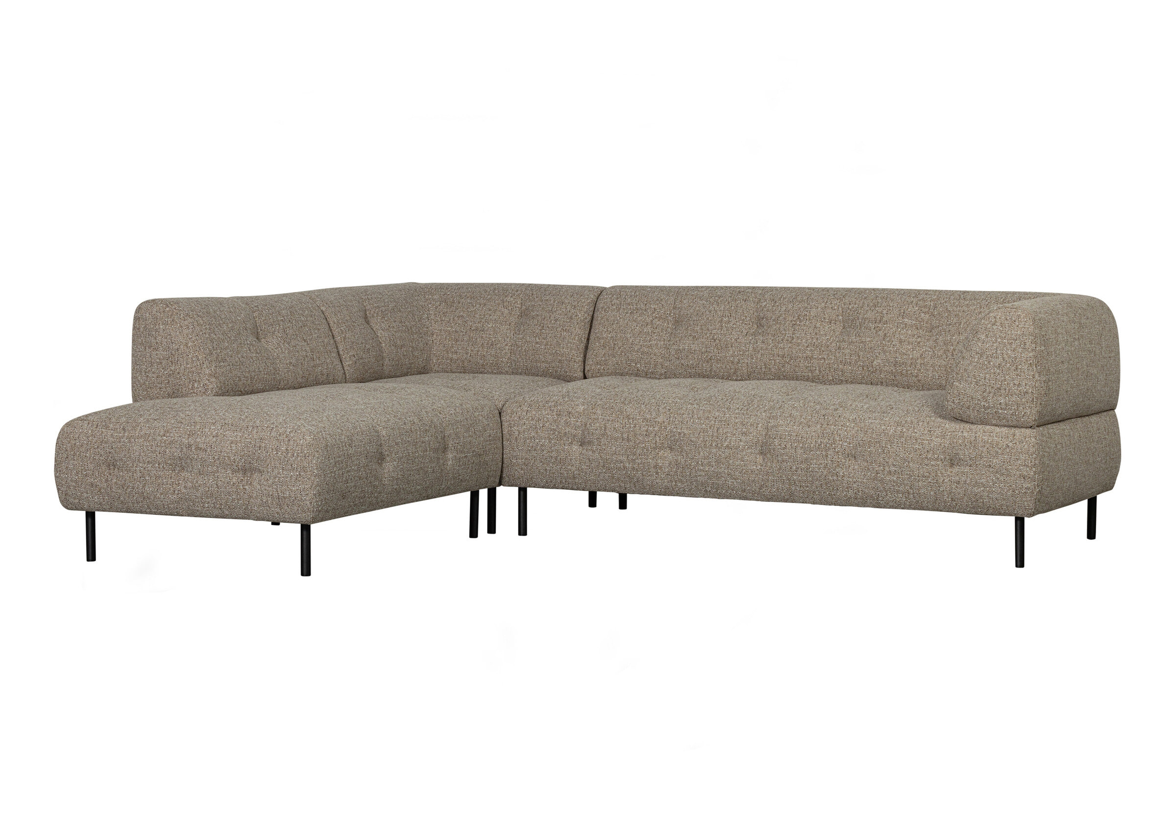 WOOOD Hoekbank 'Lloyd' Links, Woven, kleur Bruin Melange