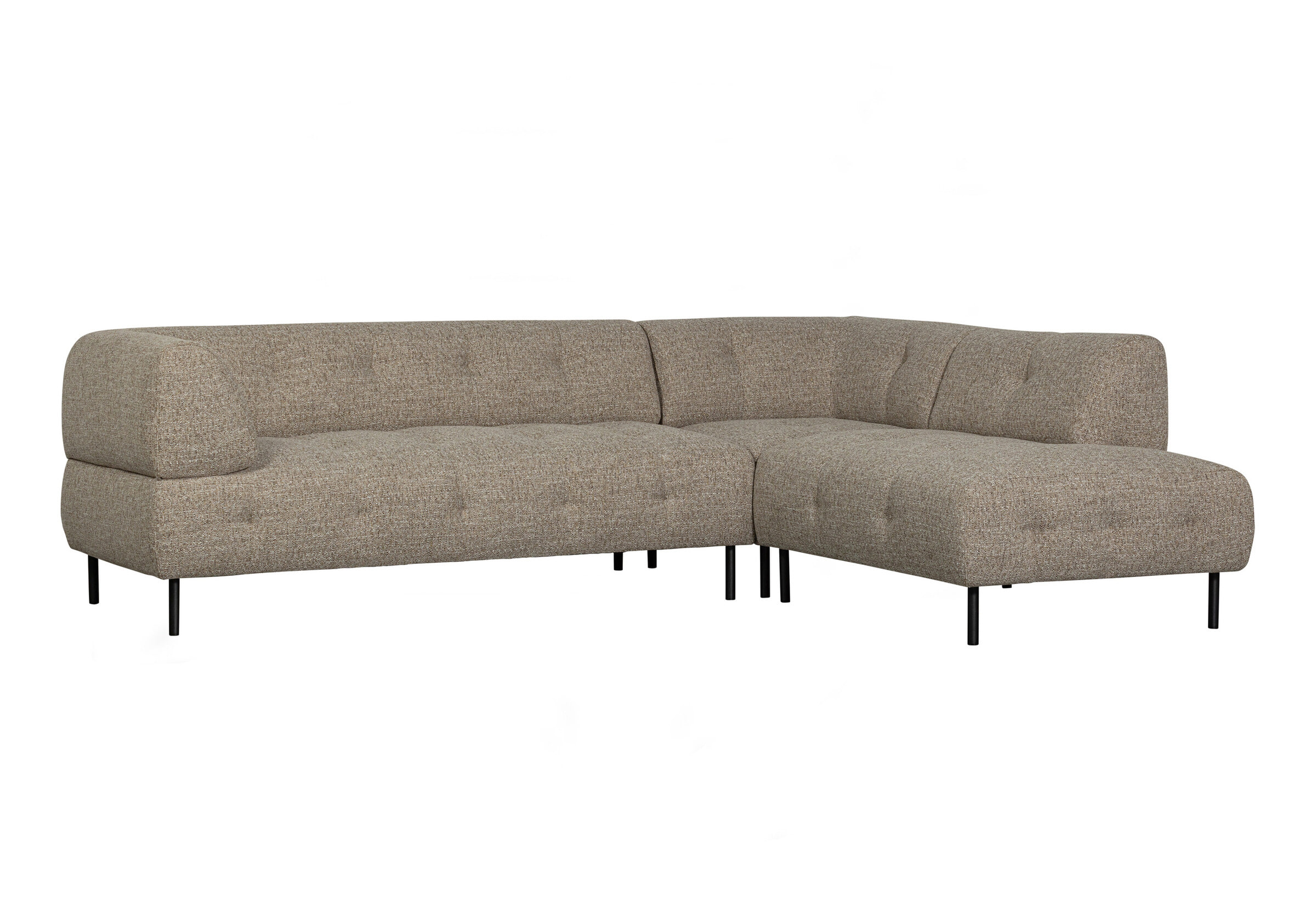 WOOOD Hoekbank 'Lloyd' Rechts, kleur Bruin Melange