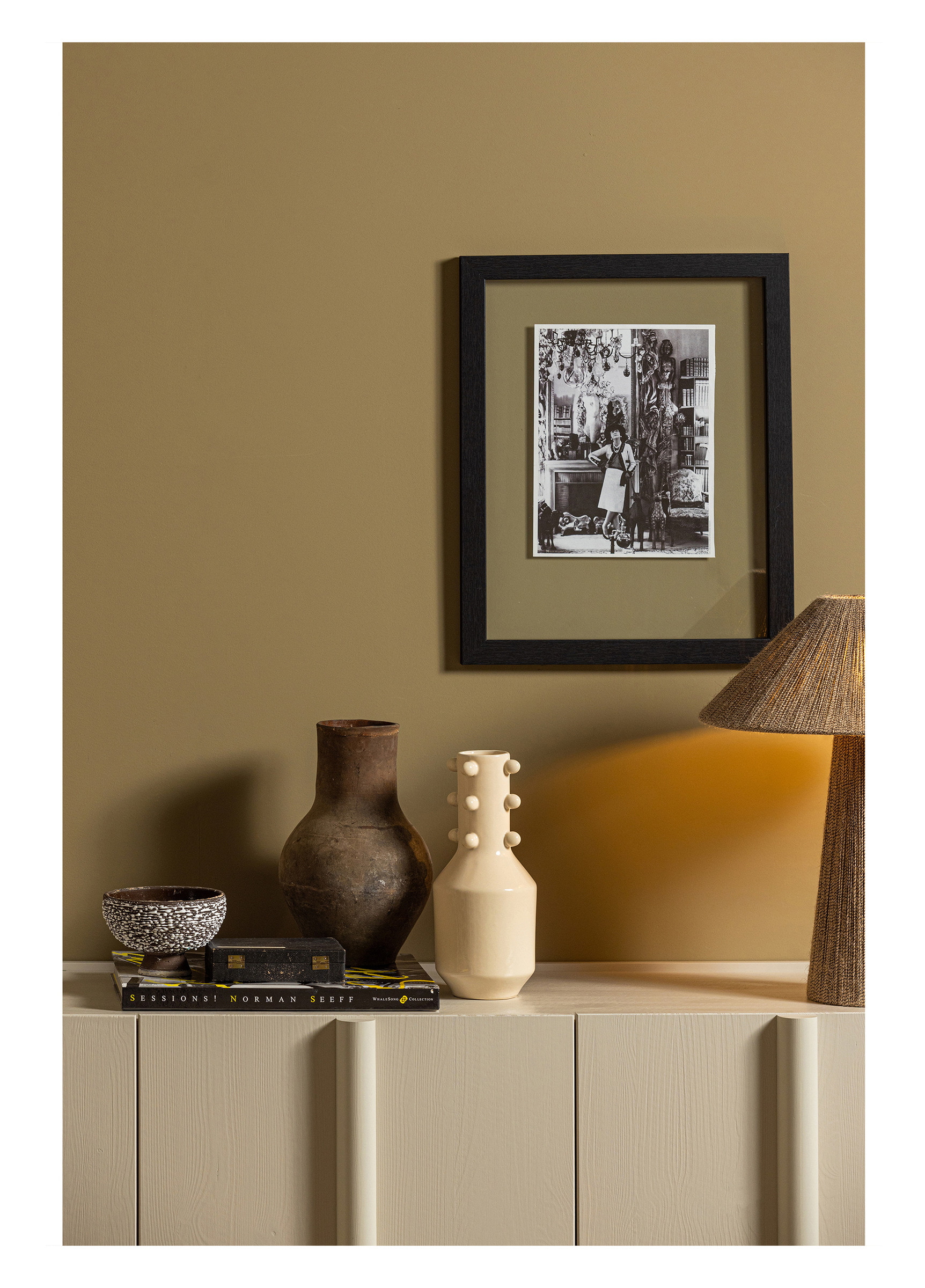 WOOOD Dressoir 'Basu' Grenen, 200cm, kleur Dust