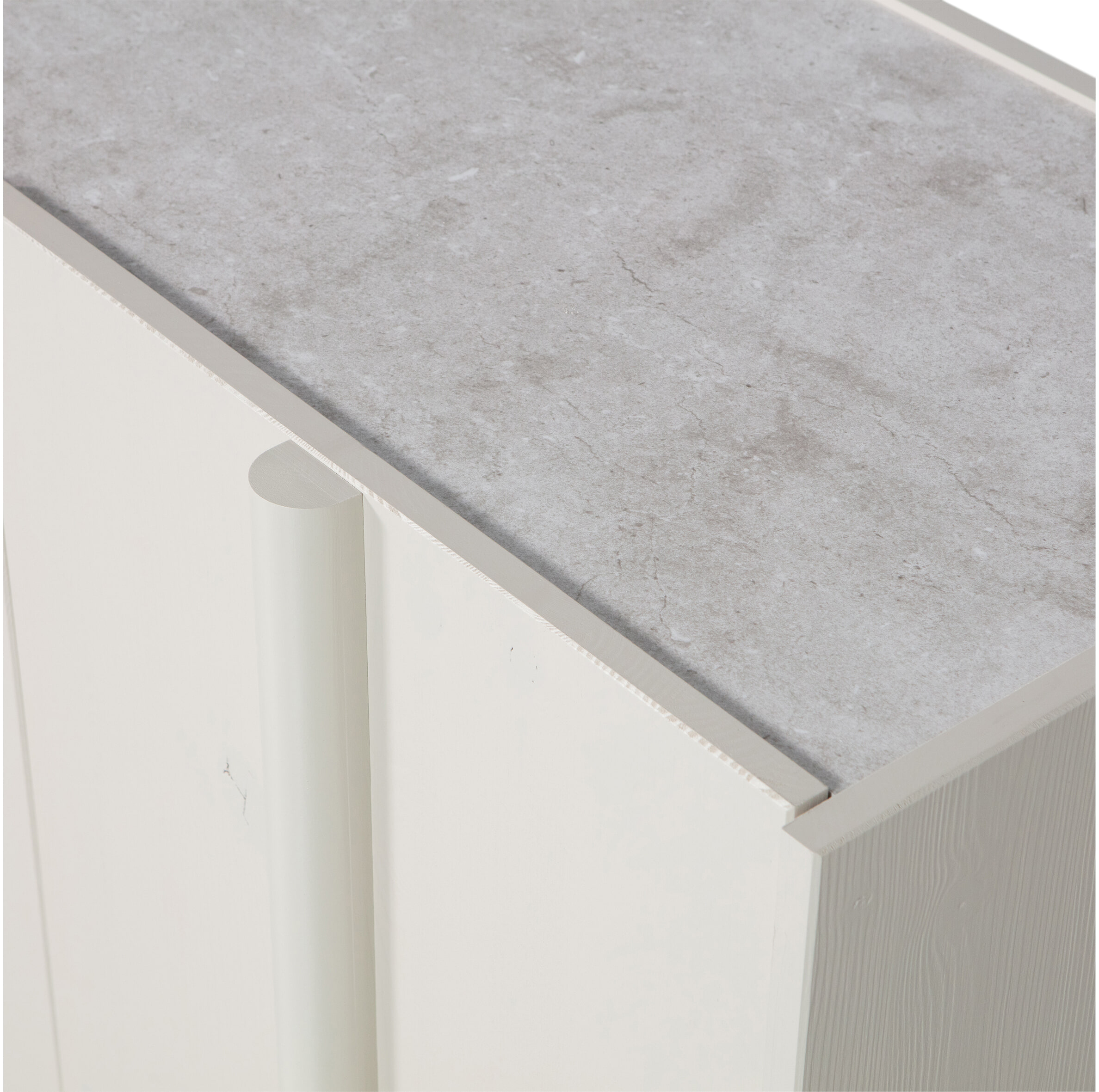 WOOOD Topdecor voor dressoir 'Basu' Plastic, 197cm, kleur Concrete Robuste