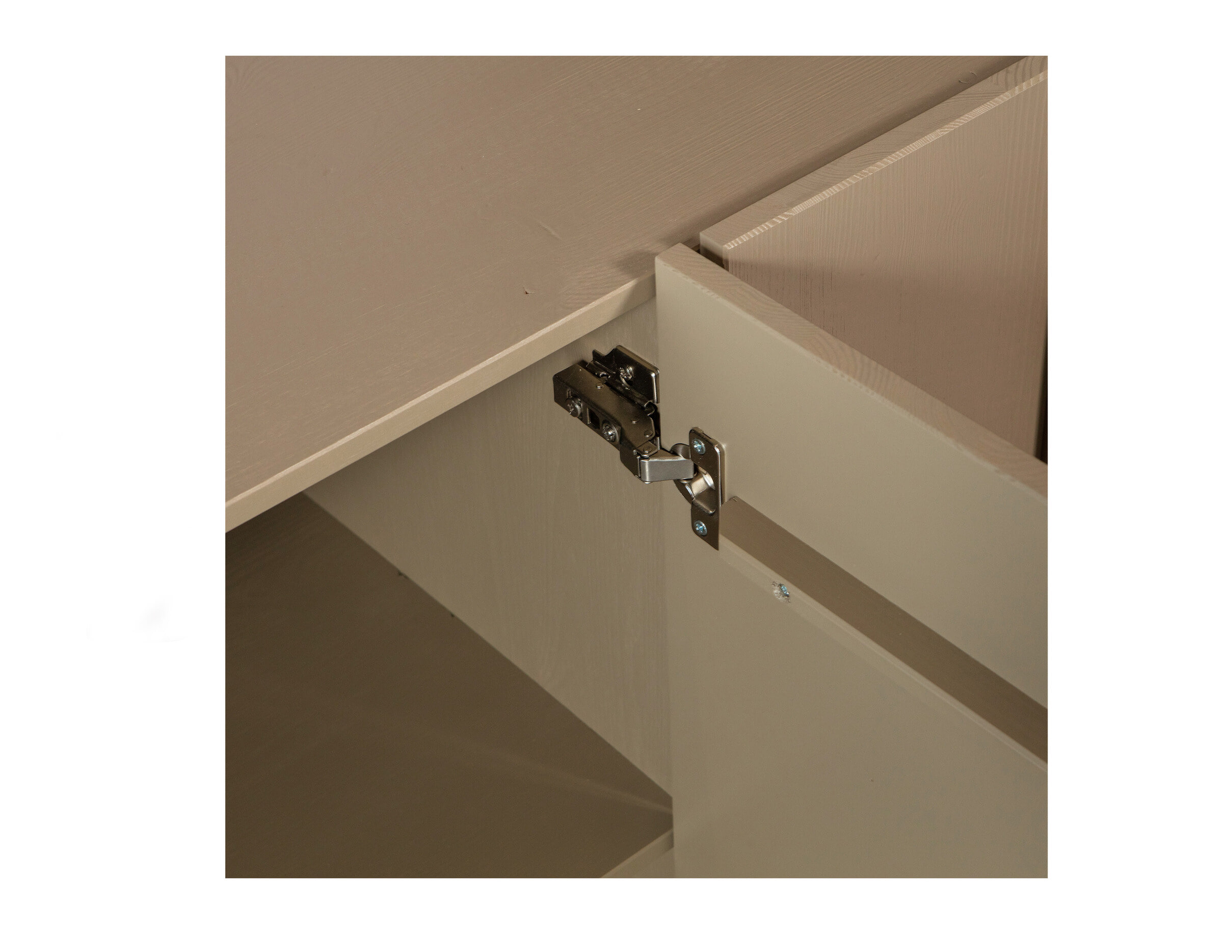 WOOOD Dressoir 'Basu' Grenen, 200cm, kleur Mud