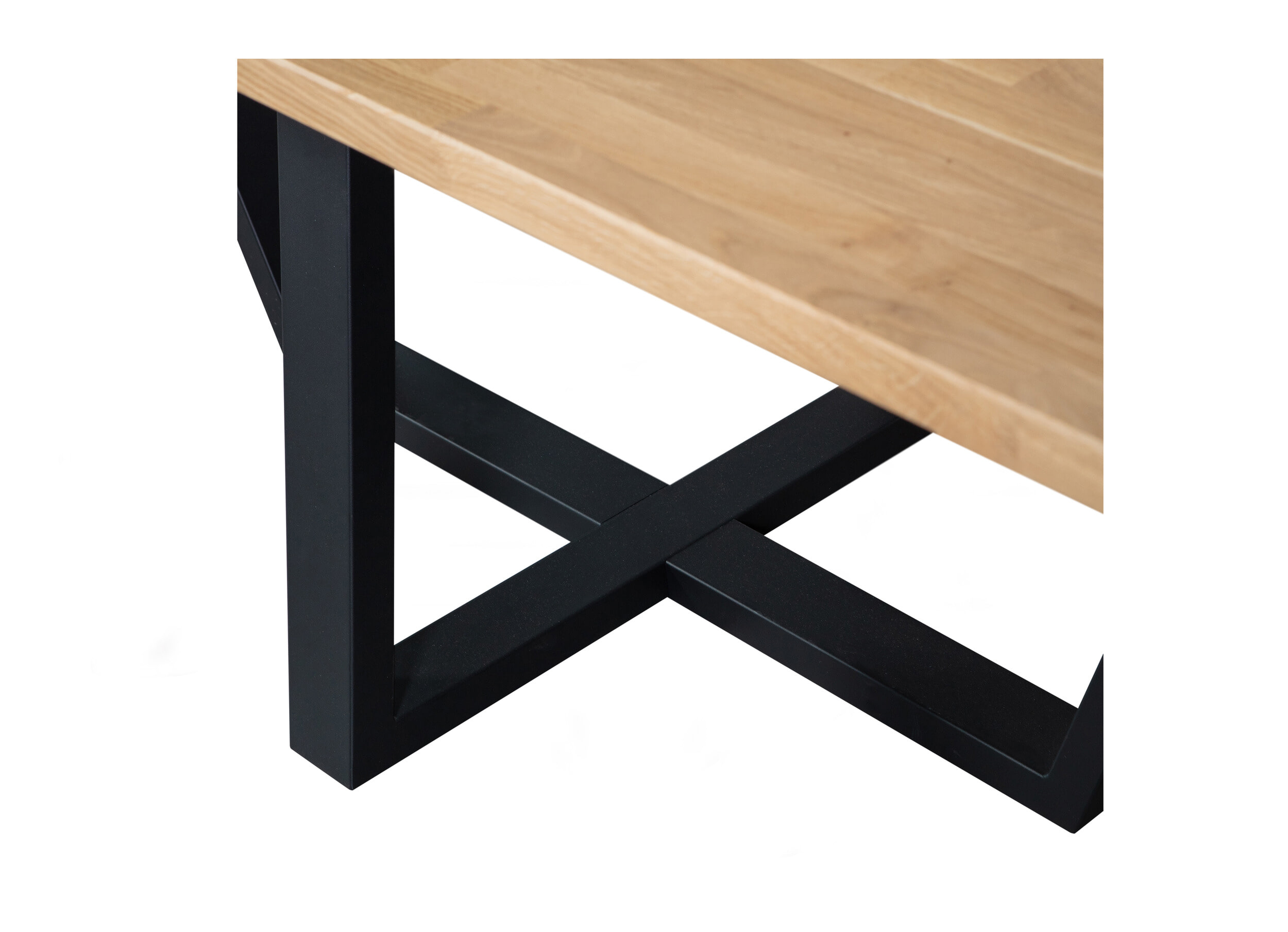 WOOOD Eettafel 'Tablo' Eikenhout, 240 x 100cm, kleur Naturel