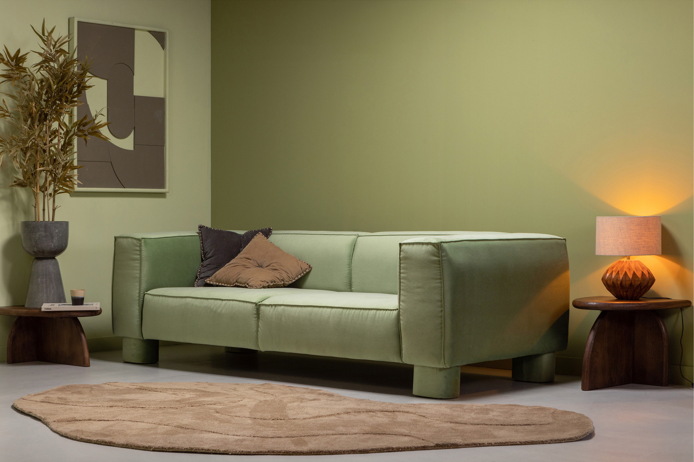 WOOOD Organisch Vloerkleed 'Alya' 170 x 240cm, kleur Pale Brown