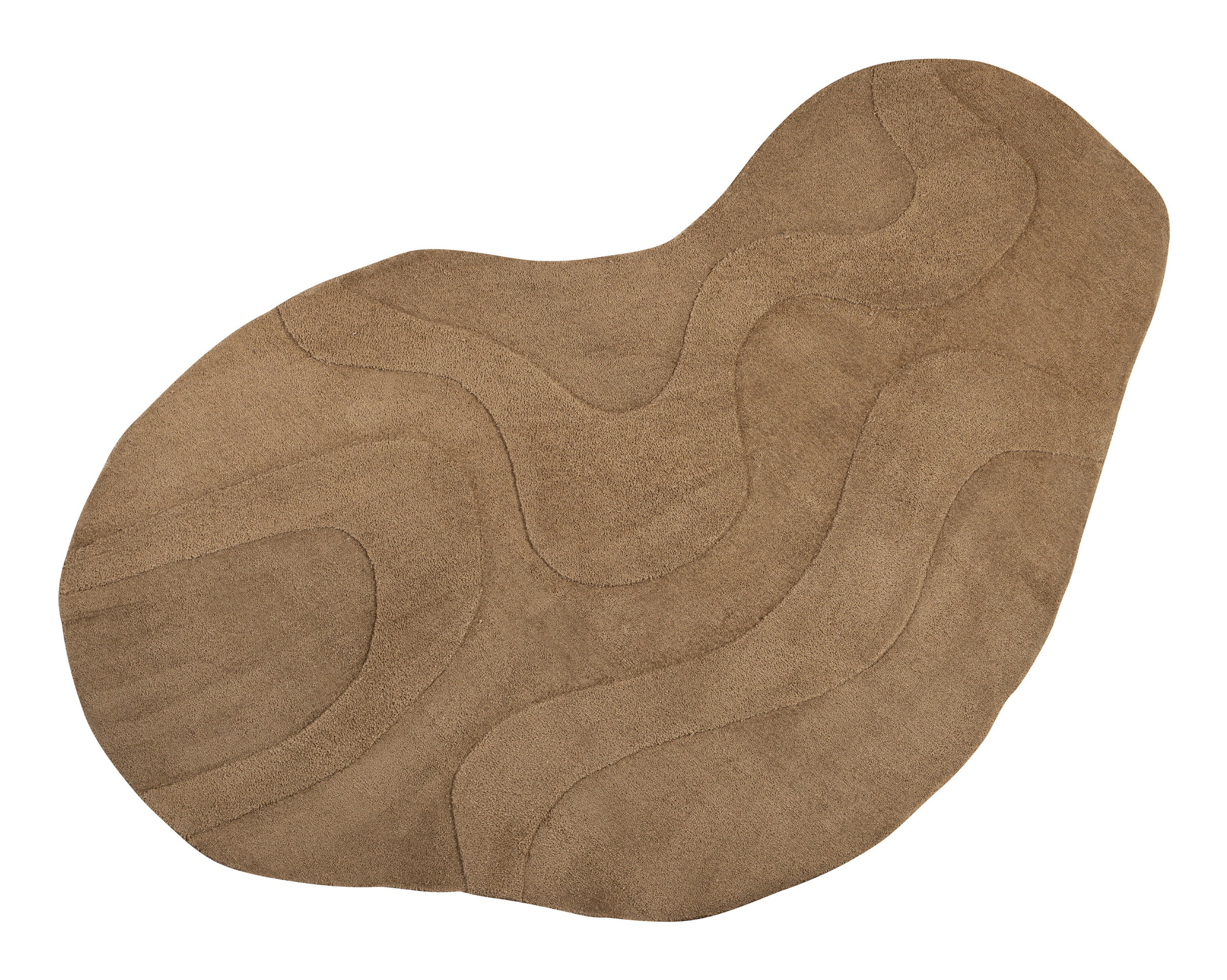 WOOOD Organisch Vloerkleed 'Alya' 170 x 240cm, kleur Pale Brown