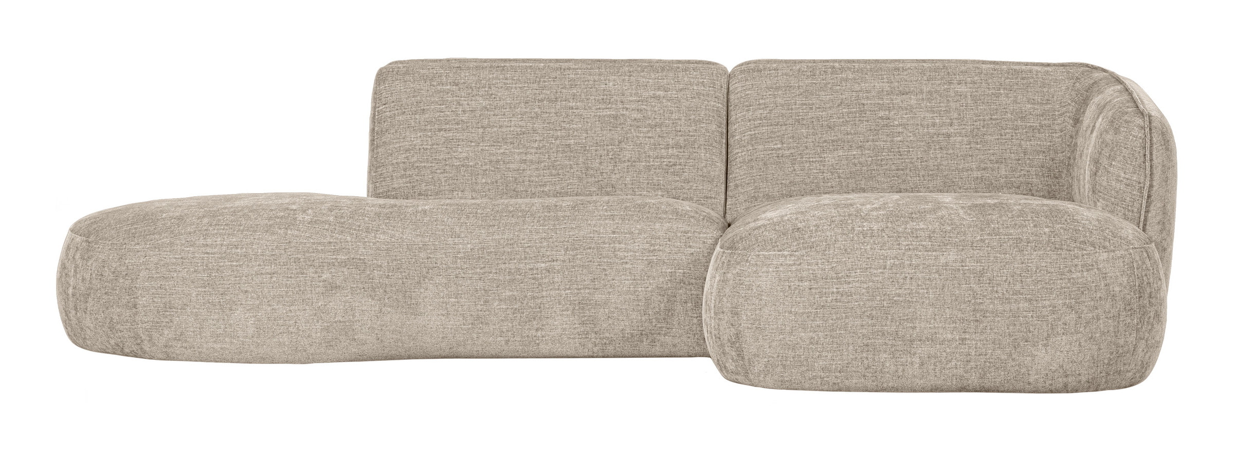 WOOOD Loungebank 'Polly' Rechts, 278cm, Woven, kleur Zand