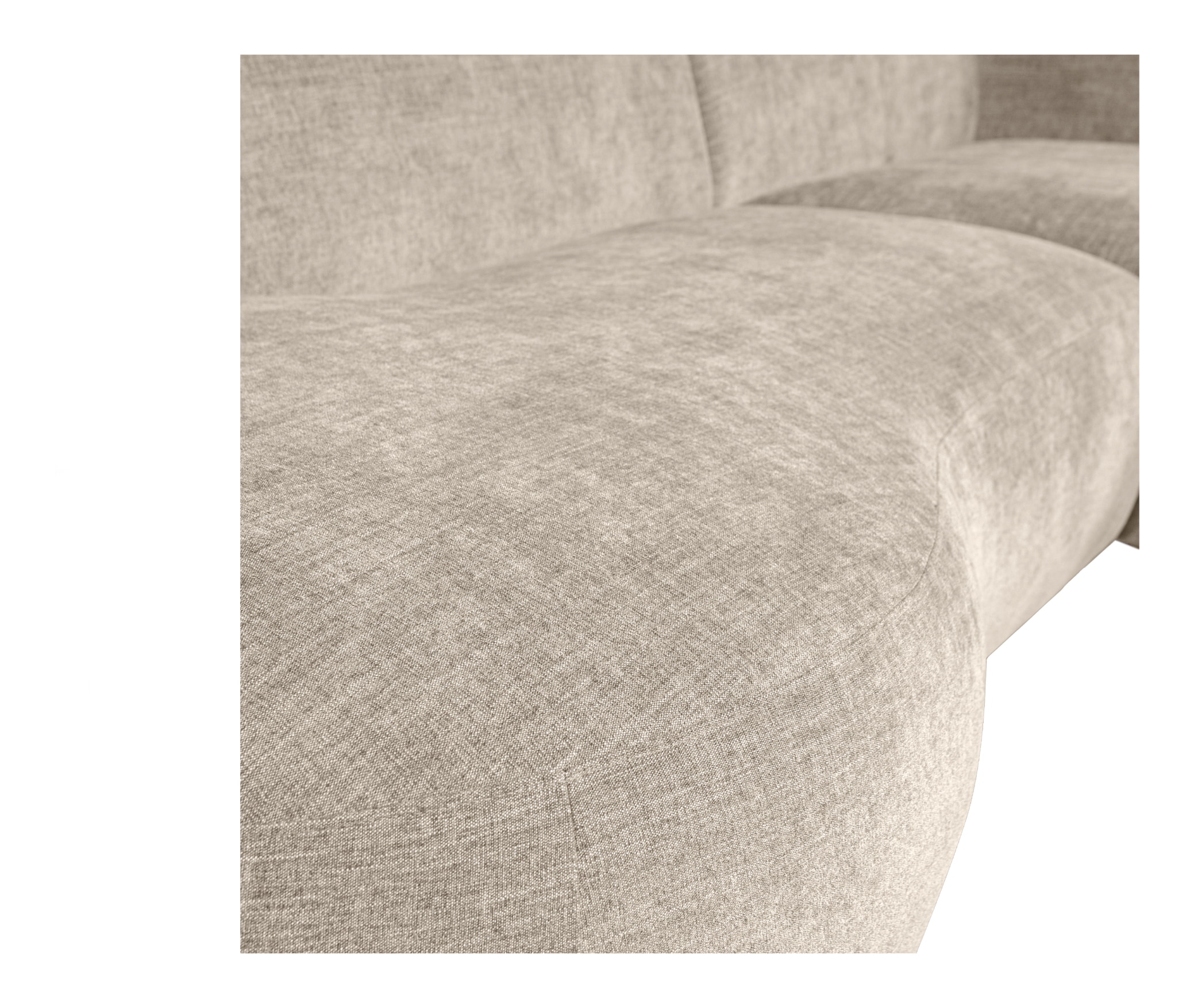 WOOOD Loungebank 'Polly' Rechts, 278cm, Woven, kleur Zand