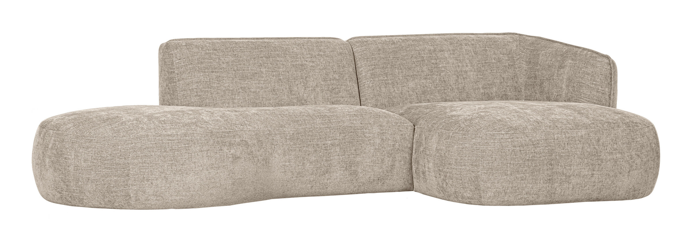 WOOOD Loungebank 'Polly' Rechts, 278cm, Woven, kleur Zand