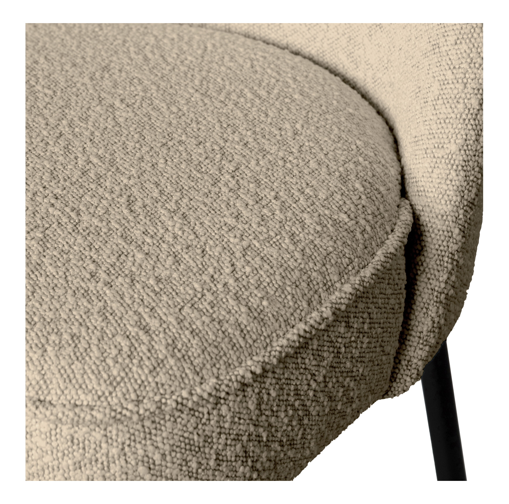 WOOOD Eetkamerbank 'Vogue' Bouclé, kleur Beige
