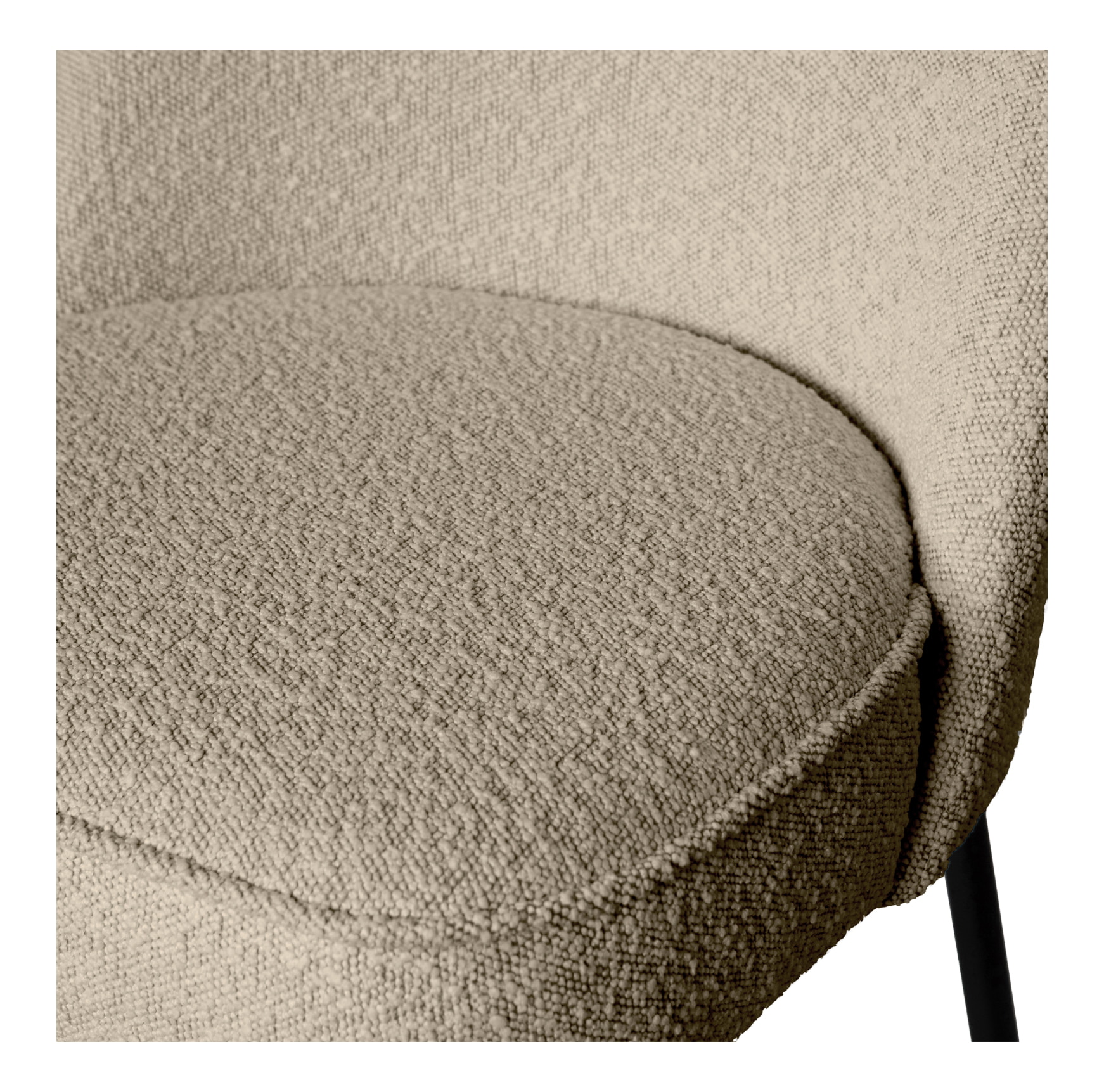 WOOOD Eetkamerstoel 'Vogue' Bouclé, kleur Beige