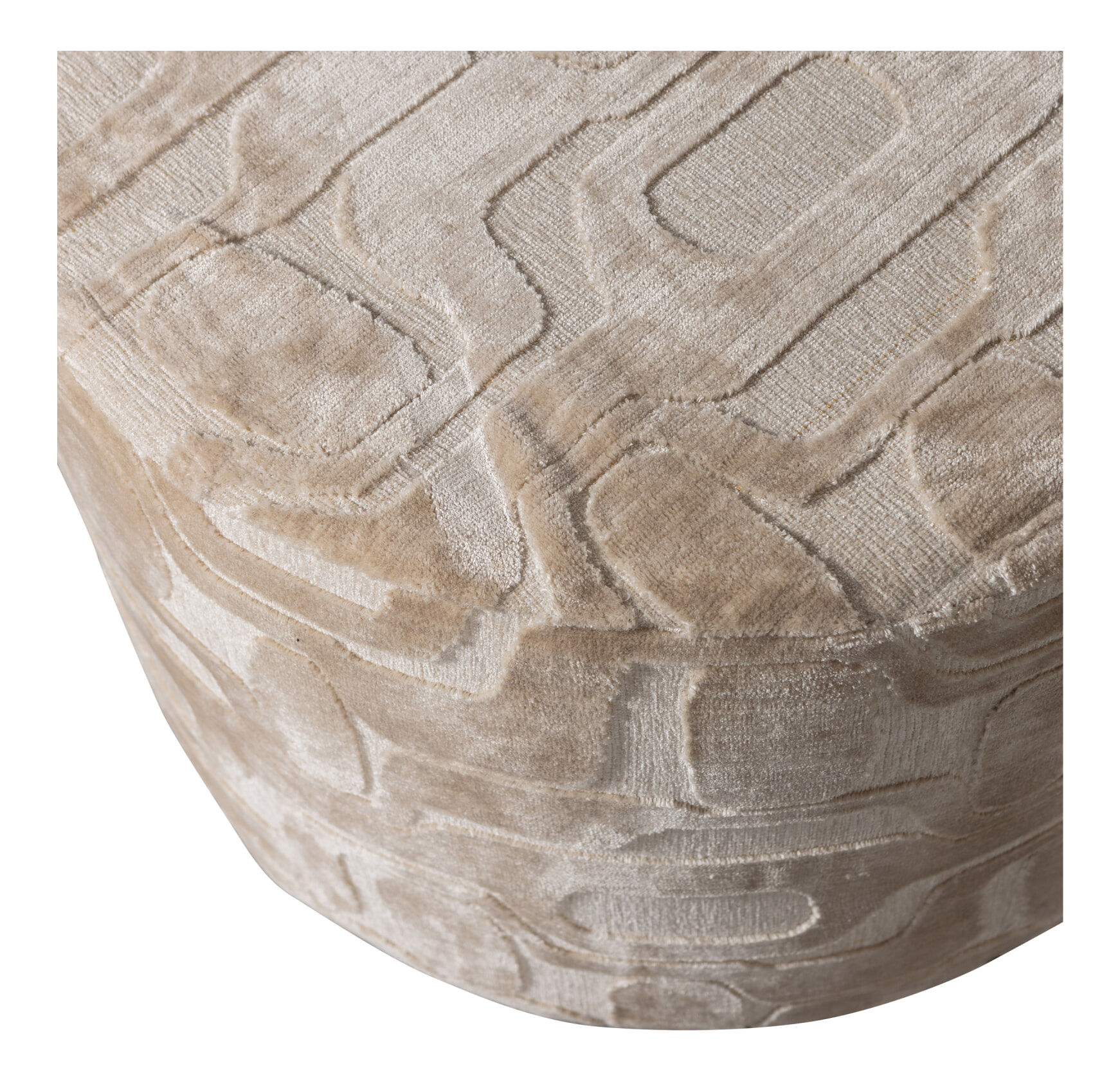 WOOOD Poef 'Yago' 60cm, kleur Naturel