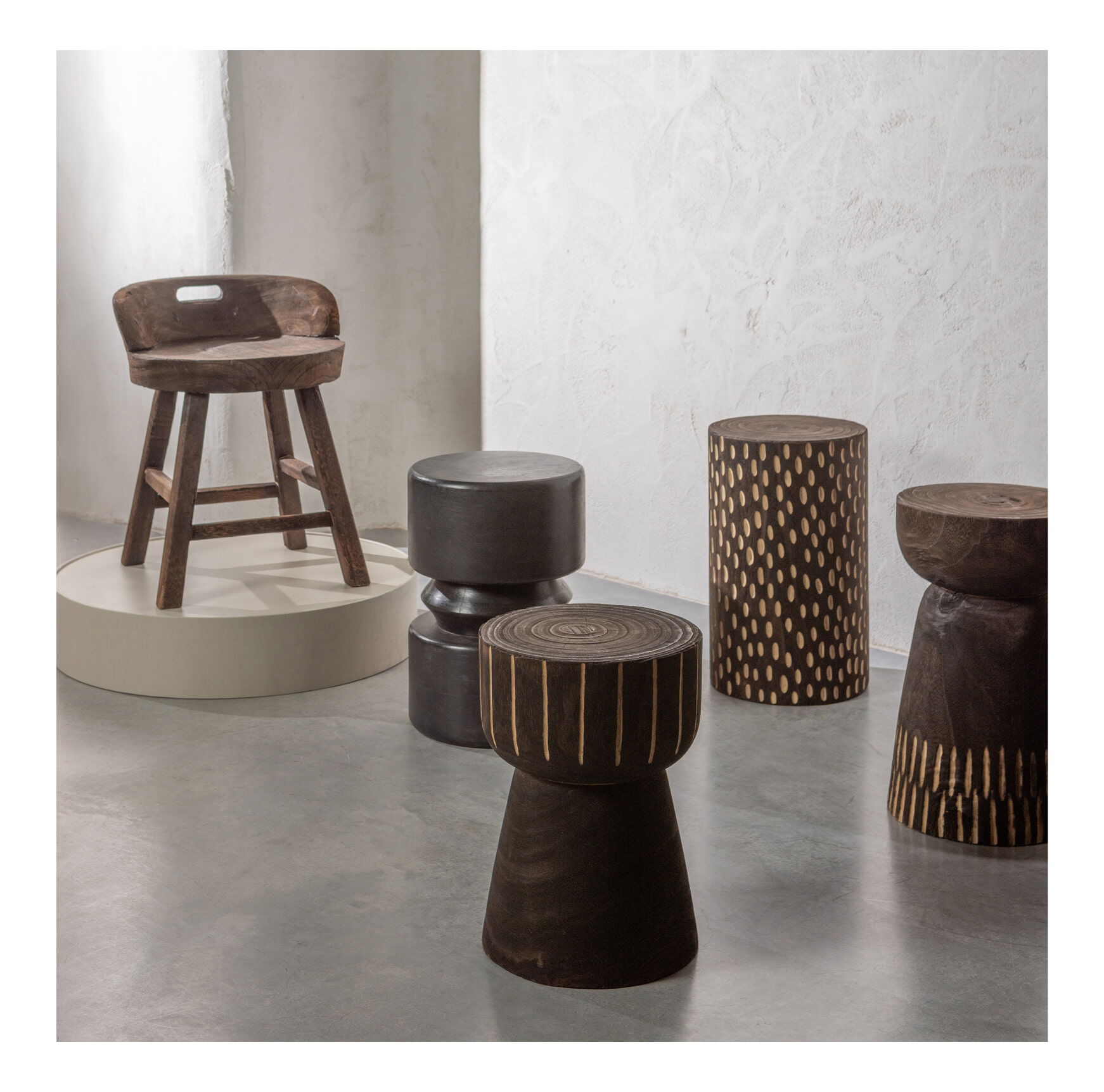 WOOOD Bijzettafel 'Tuve' 30cm, kleur Matzwart