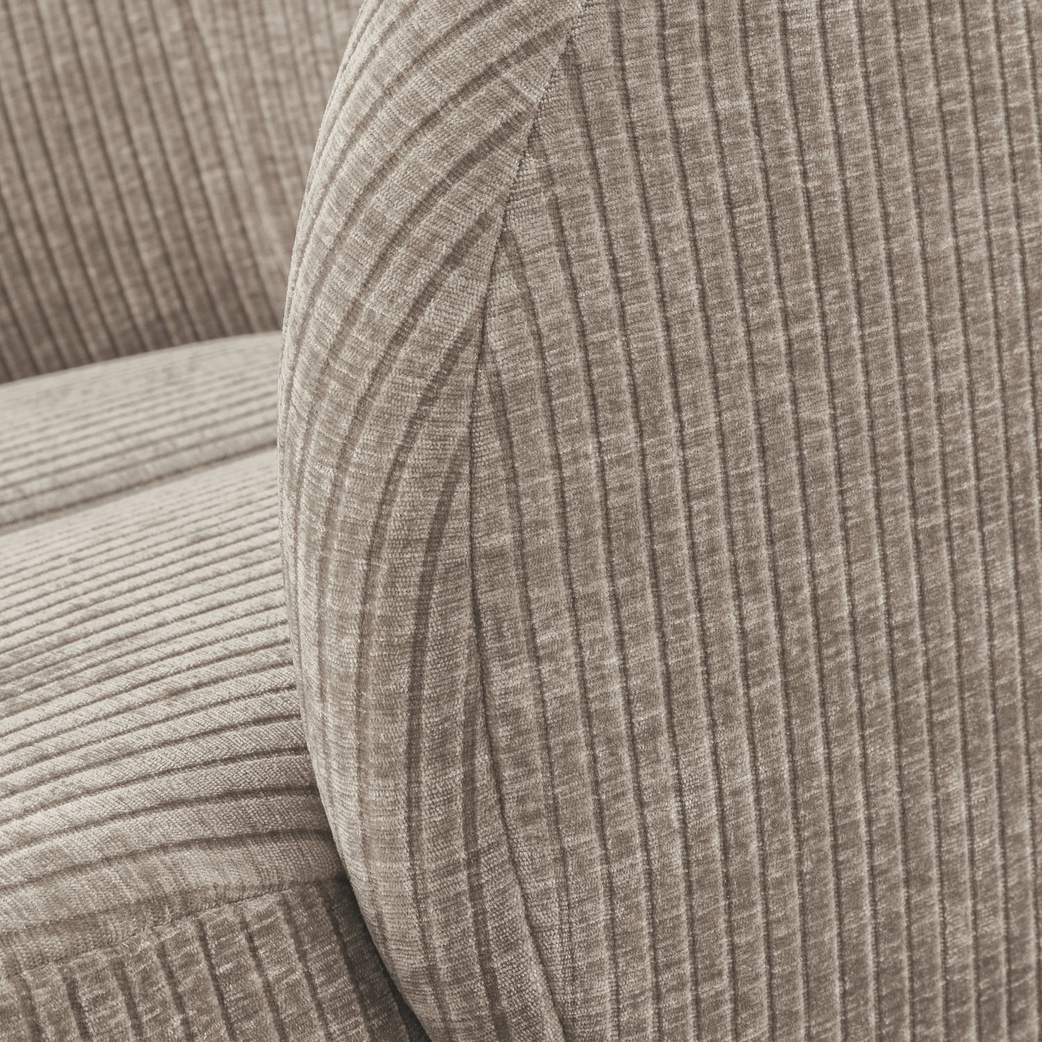WOOOD Draaifauteuil 'Mojo' Geweven Rib, kleur Donker Zand