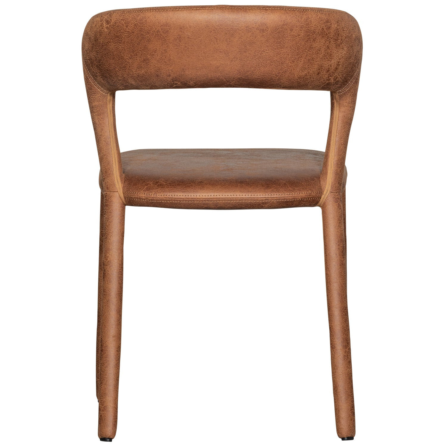 WOOOD Eetkamerstoel 'Noble' Lederlook, kleur Cognac