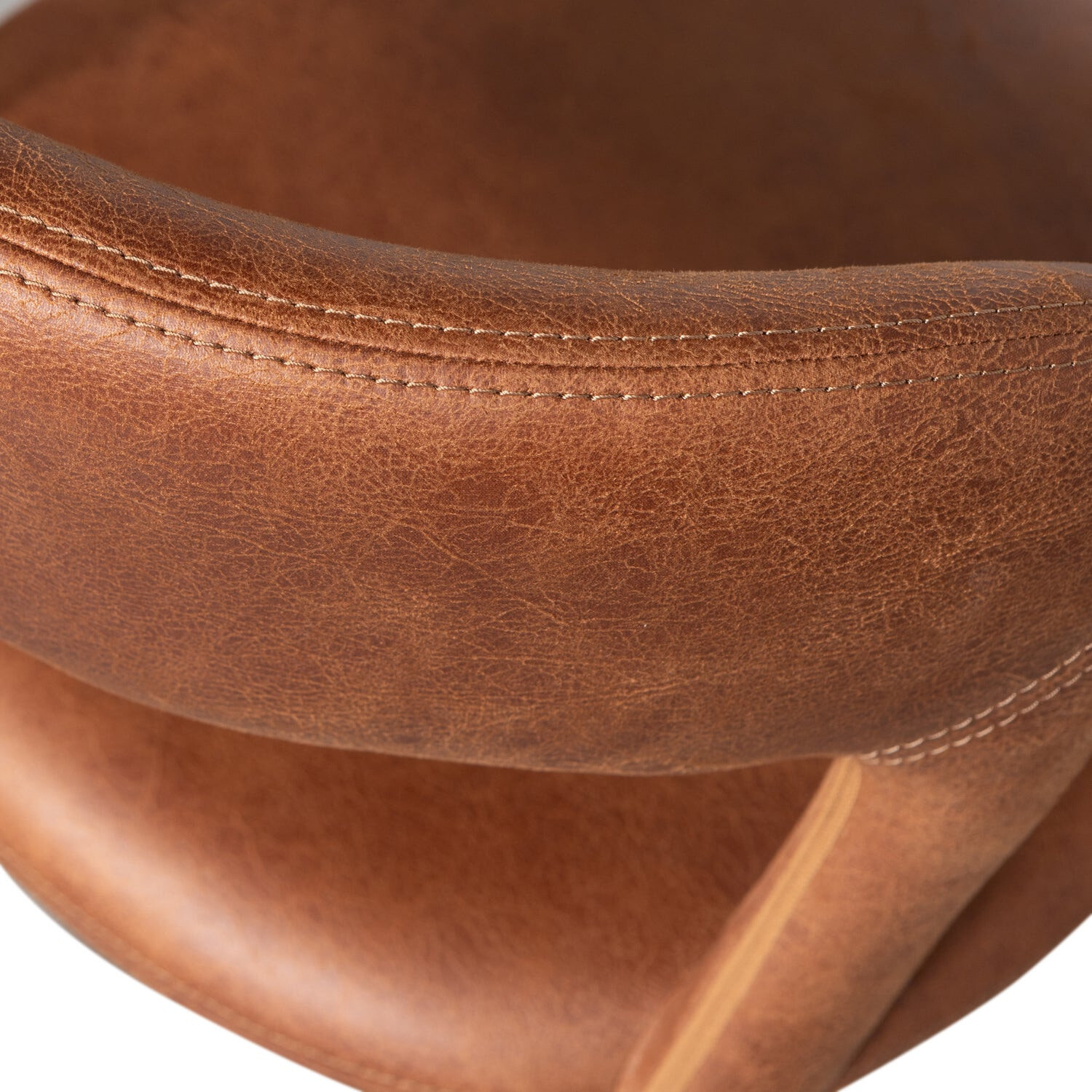 WOOOD Eetkamerstoel 'Noble' Lederlook, kleur Cognac