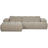WOOOD Loungebank 'Mojo' Links, Bouclé, kleur Beige Melange