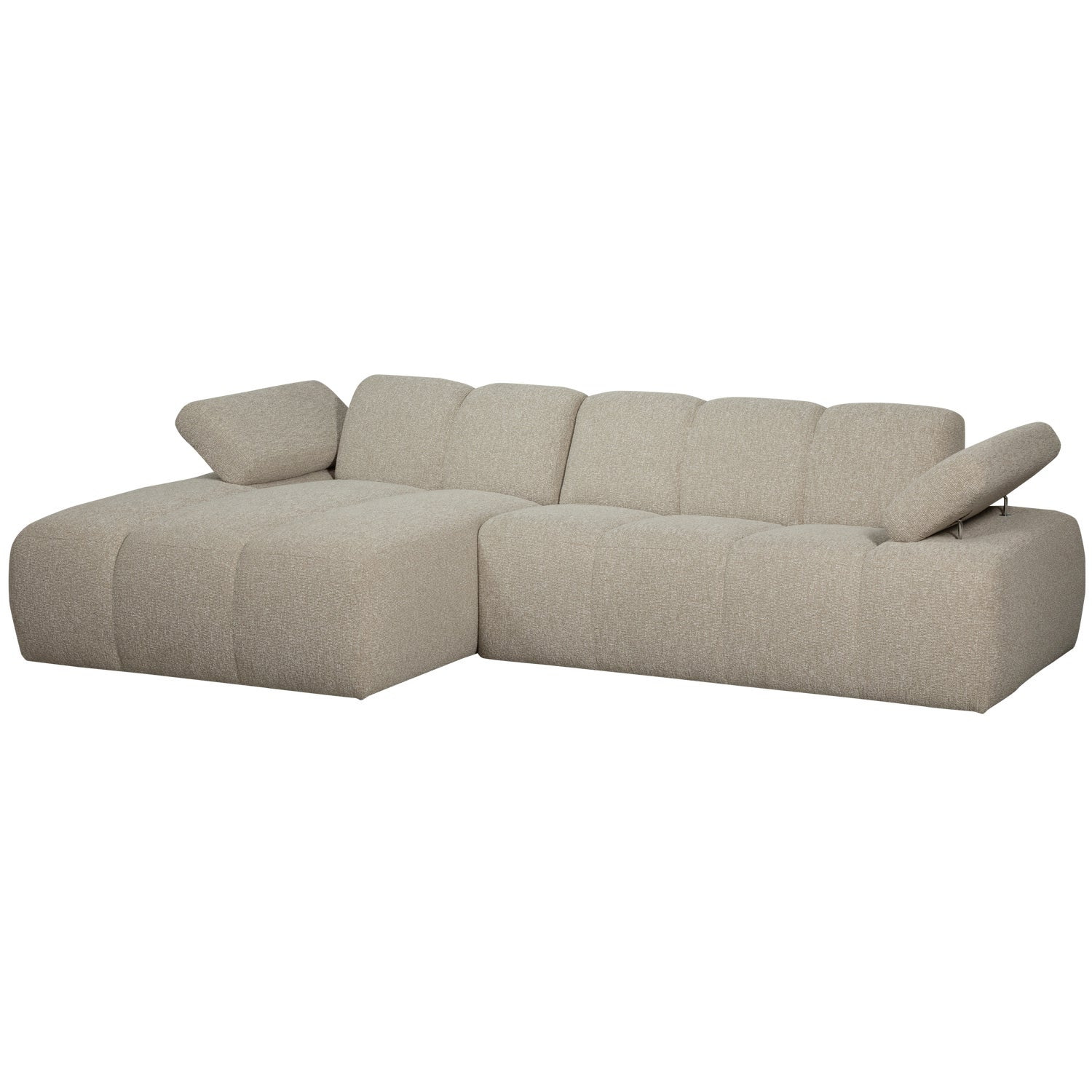 WOOOD Loungebank 'Mojo' Links, Bouclé, kleur Beige Melange, foto 7