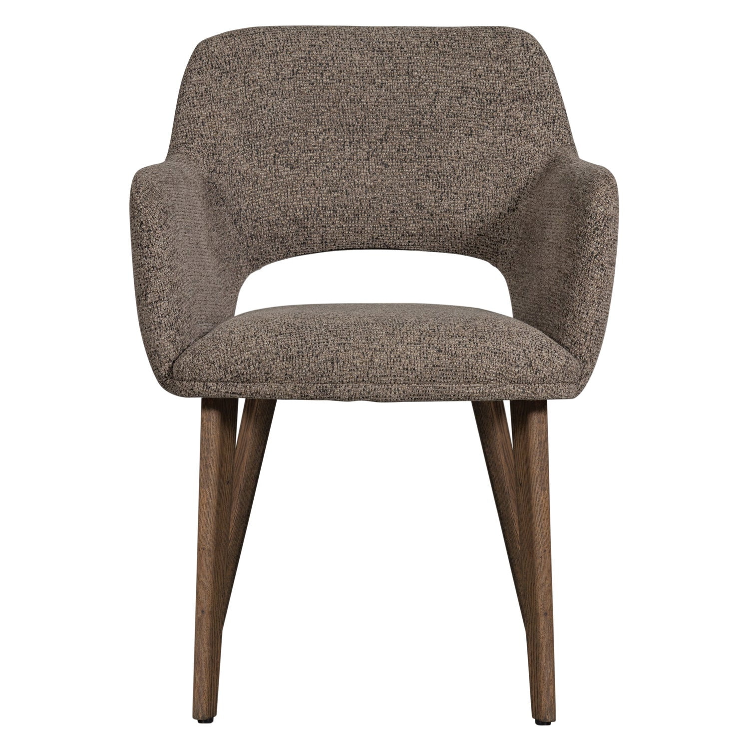 WOOOD Eetkamerstoel 'Murat' Chenille, kleur Taupe/Bruin