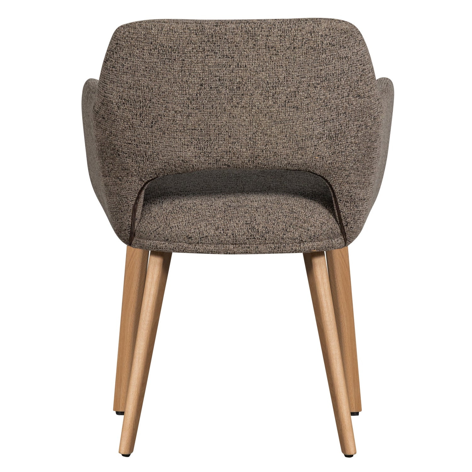 WOOOD Eetkamerstoel 'Murat' Chenille, kleur Taupe/Naturel