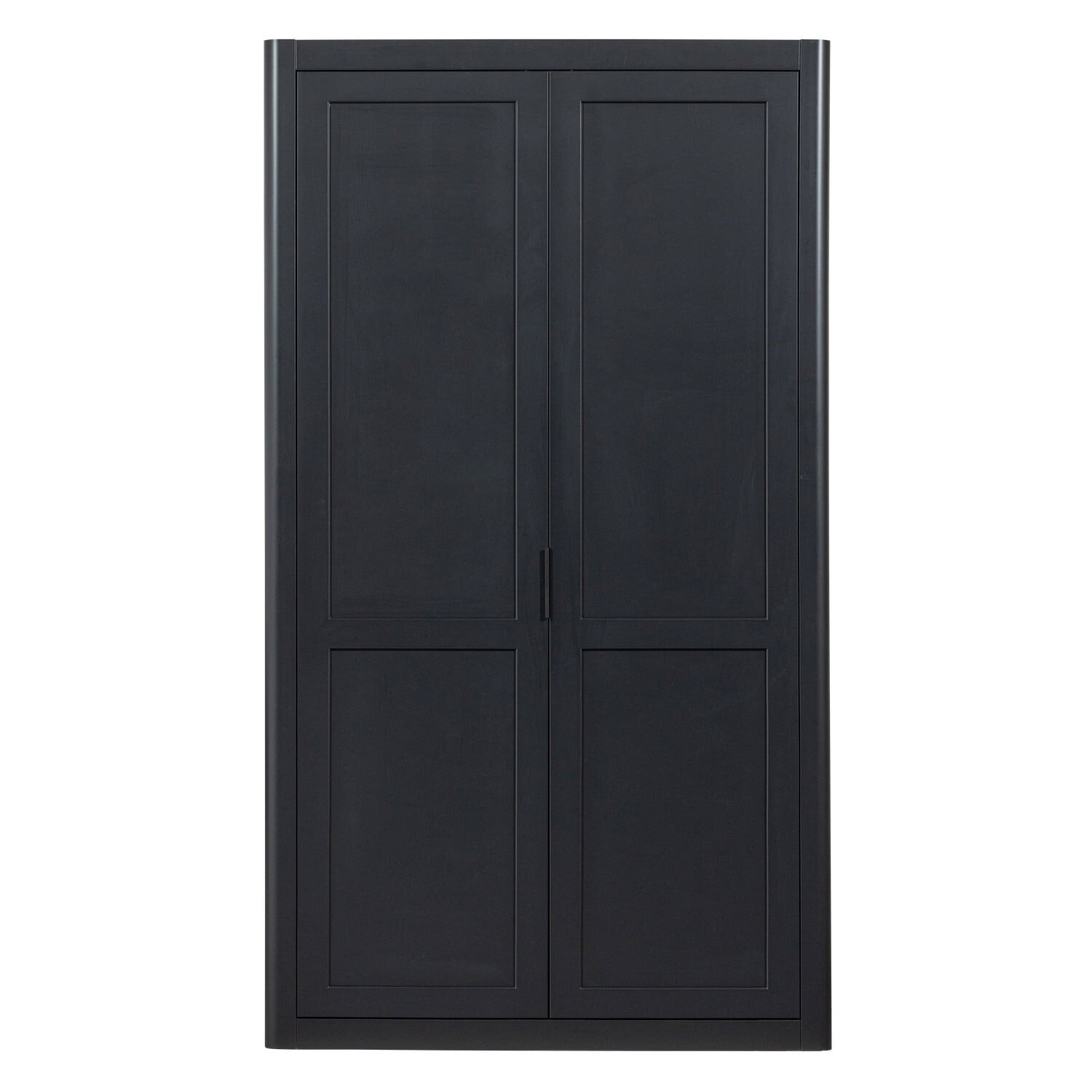 WOOOD Opbergkast 'Gunnar' Grenenhout, 217 x 120cm, kleur Mat Zwart