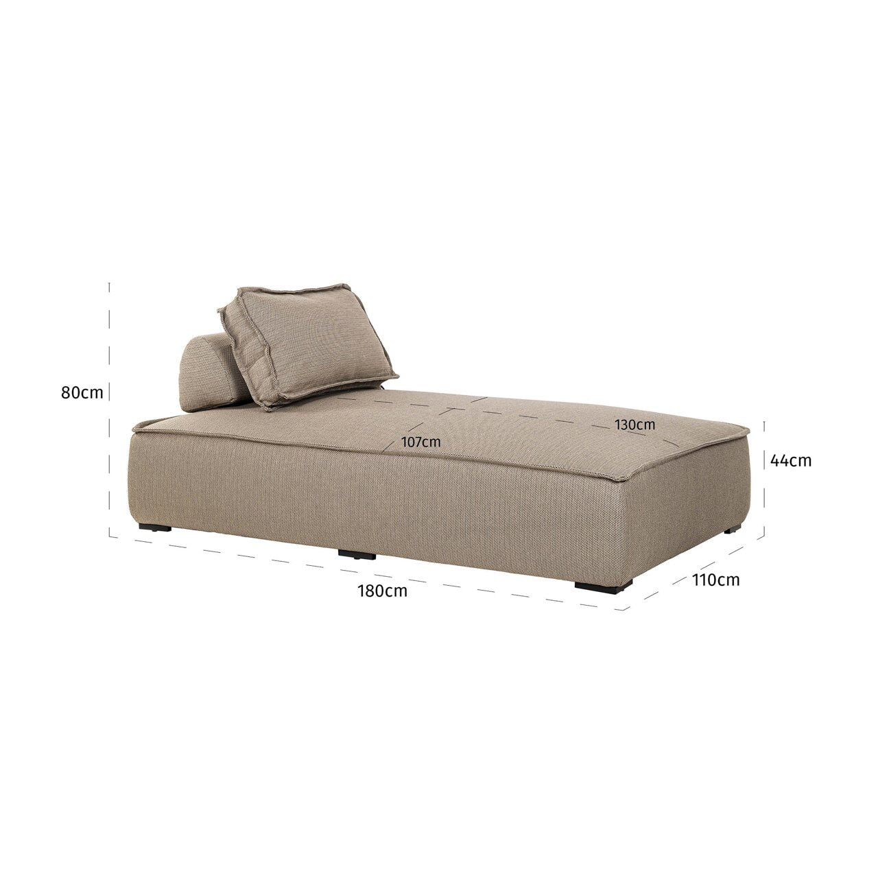 Richmond Outdoor Daybed 'Jondal' kleur Taupe