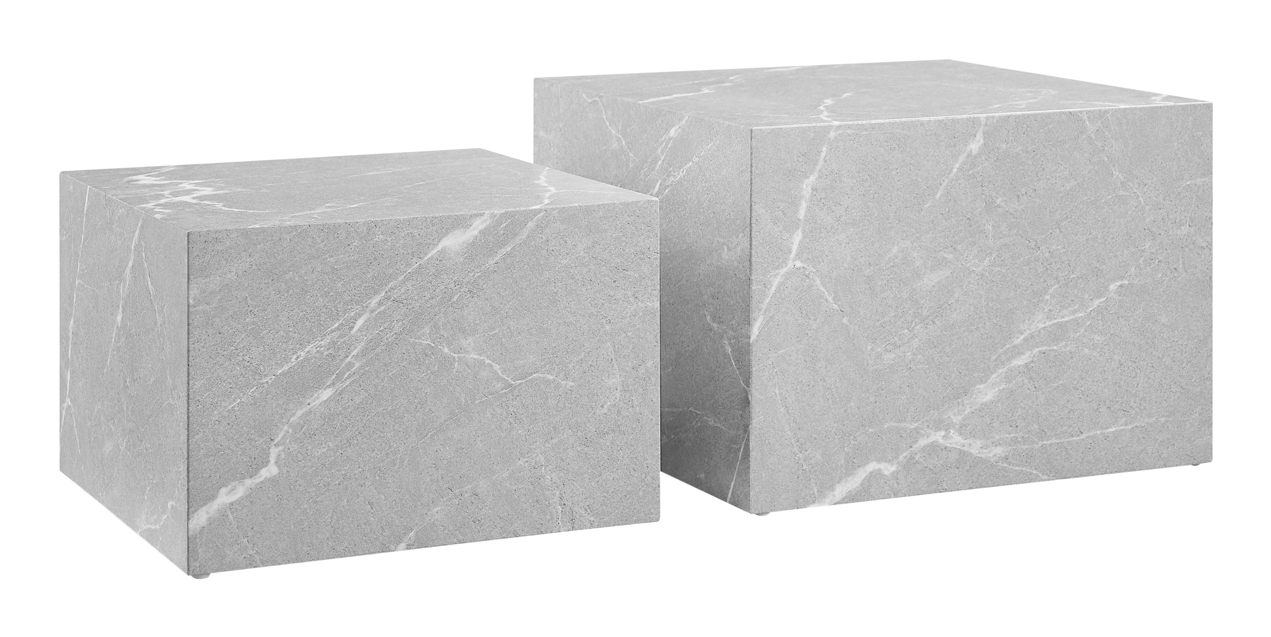 Artistiq Salontafel 'Asusena' Marmerlook, Set van 2 stuks