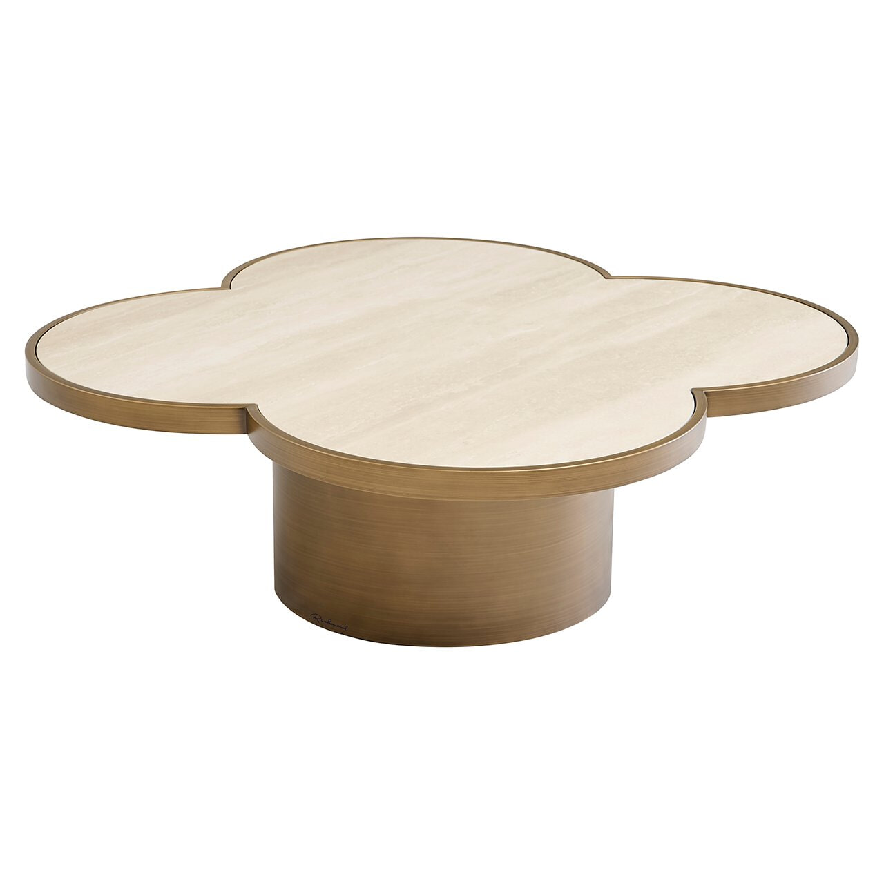 Richmond Salontafel Clover Travertinlook, 120cm - Beige