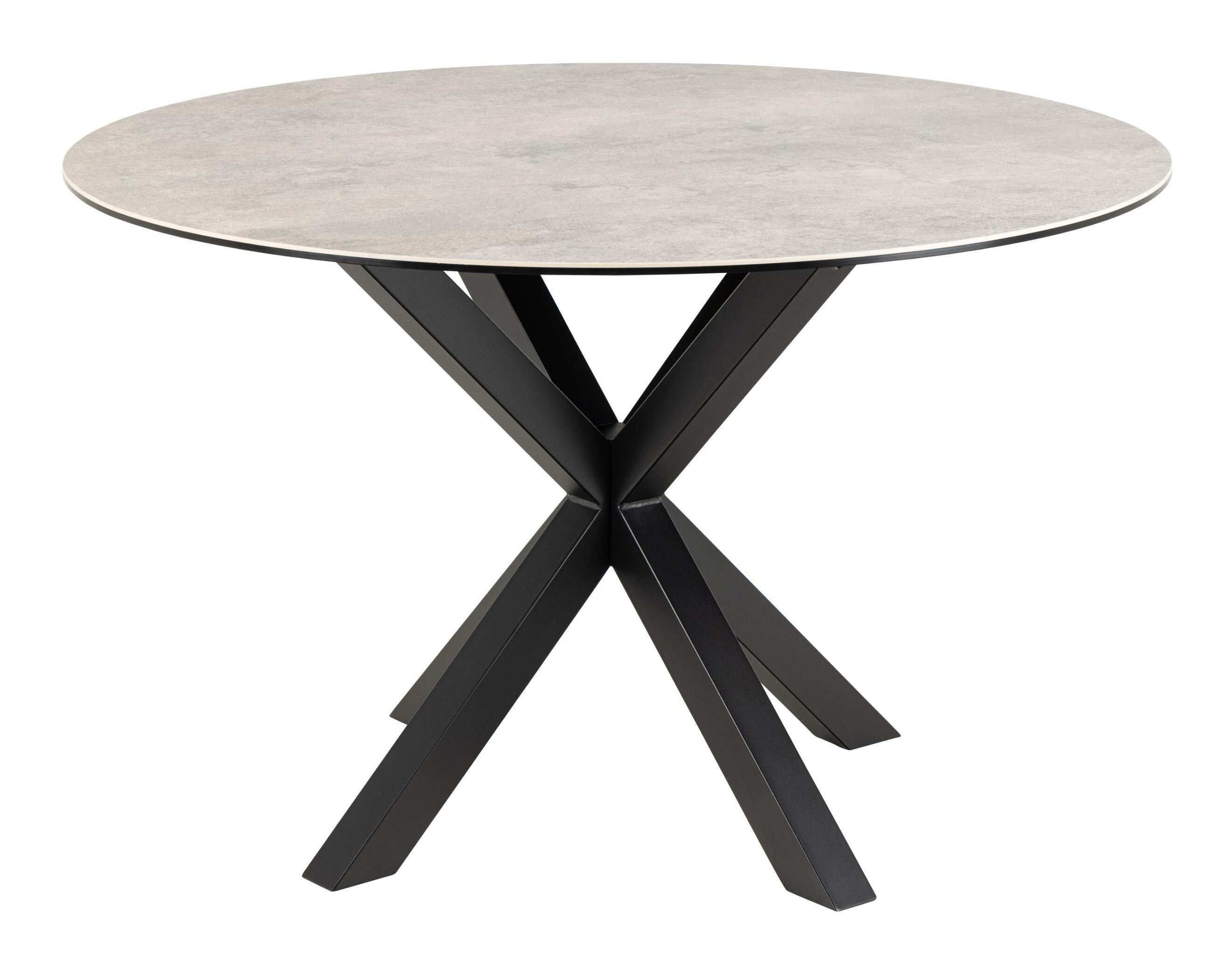 Bendt Ronde Eettafel 'Line' Keramiek, 119cm, kleur Grijs