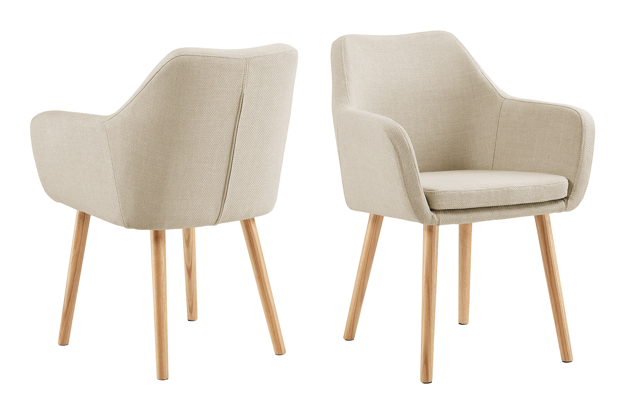 Artistiq Eetkamerstoel 'Jua' Stof, kleur Beige