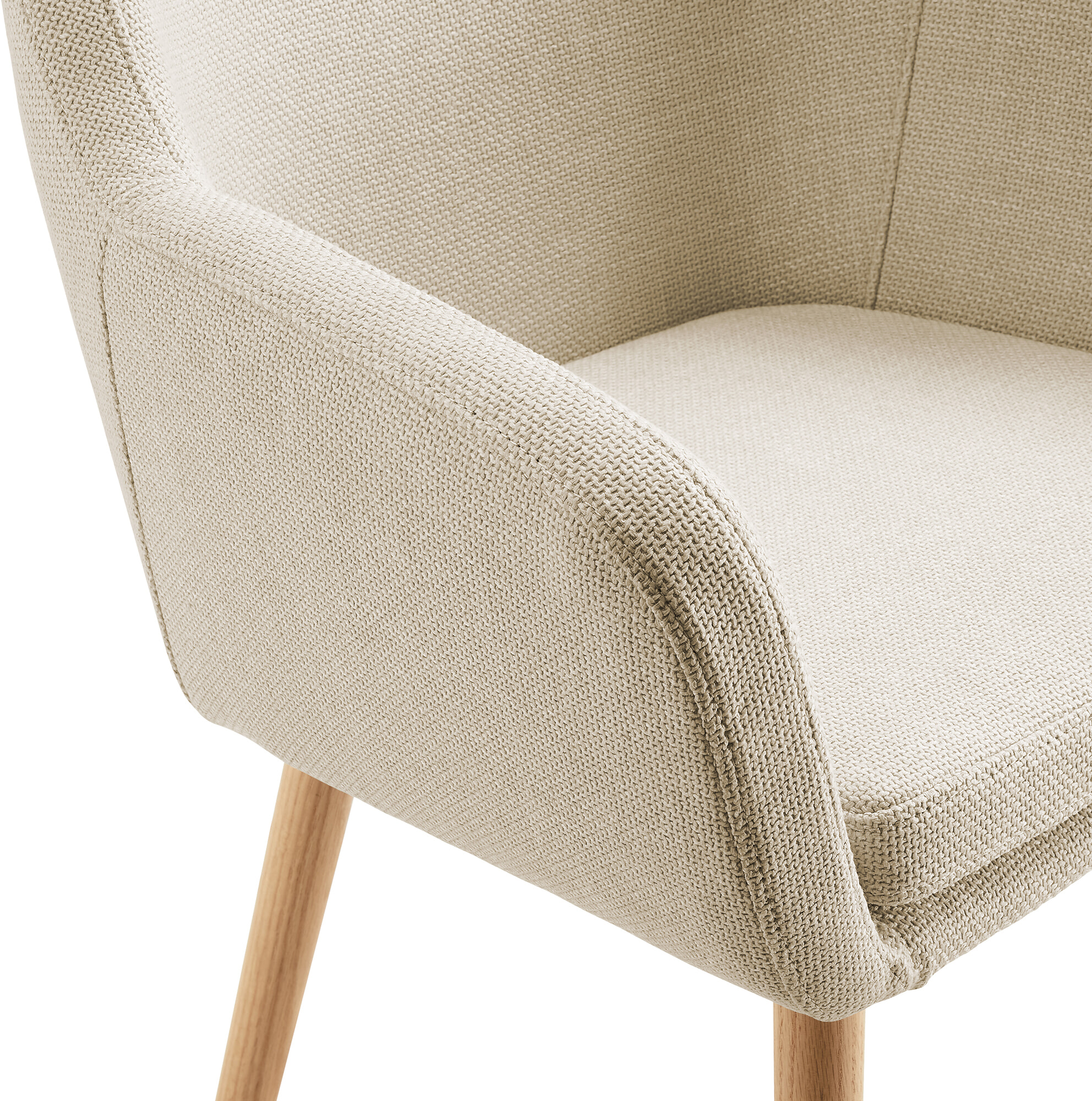 Artistiq Eetkamerstoel 'Jua' Stof, kleur Beige