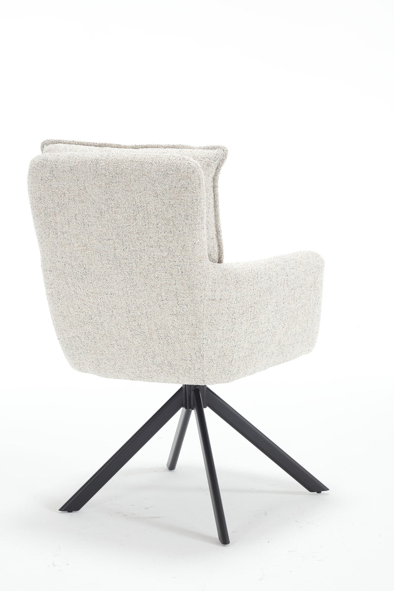 Artistiq Draaibare Eetkamerstoel 'Destinie' Structuurstof, kleur Beige
