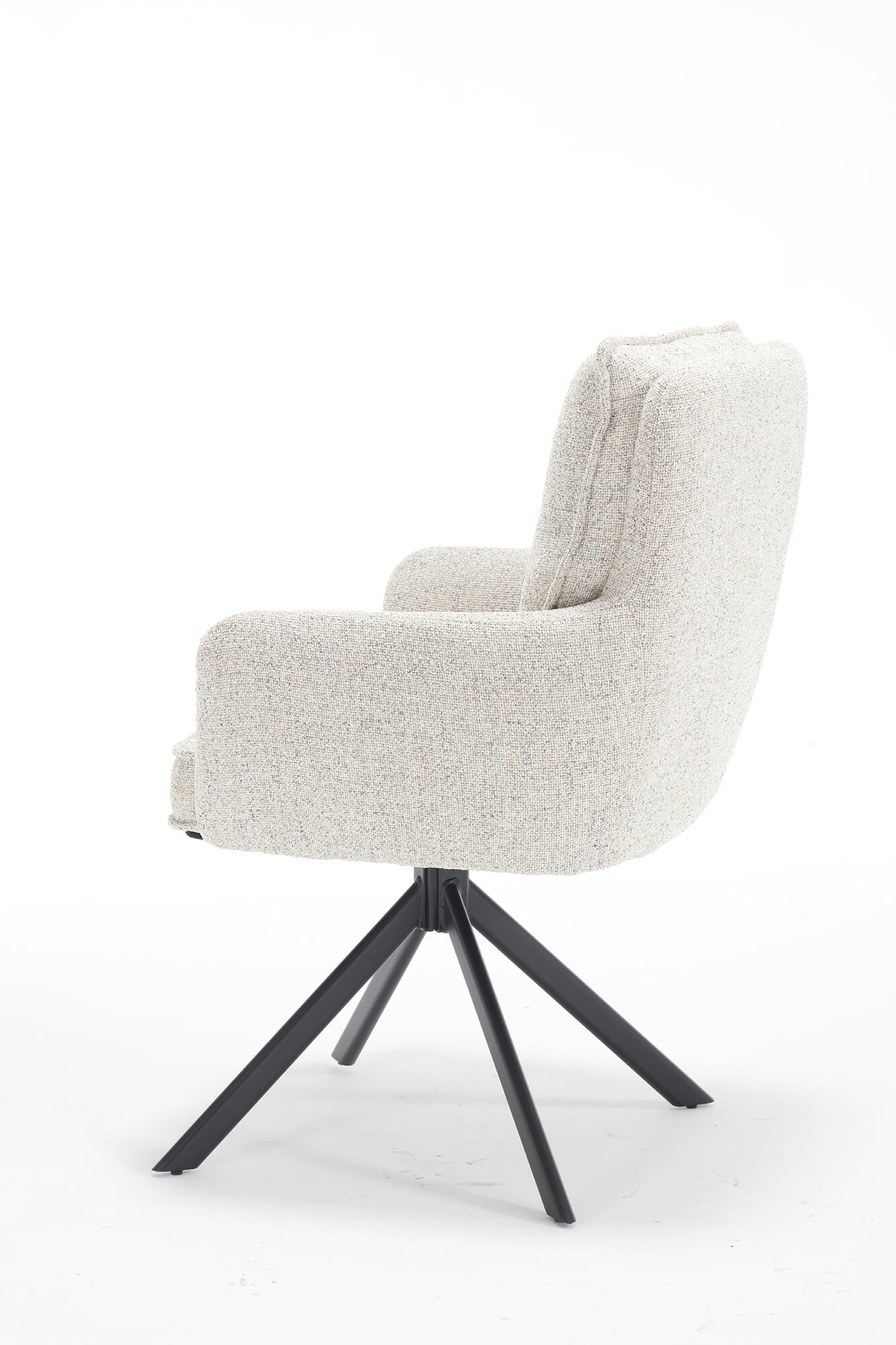 Artistiq Draaibare Eetkamerstoel 'Destinie' Structuurstof, kleur Beige