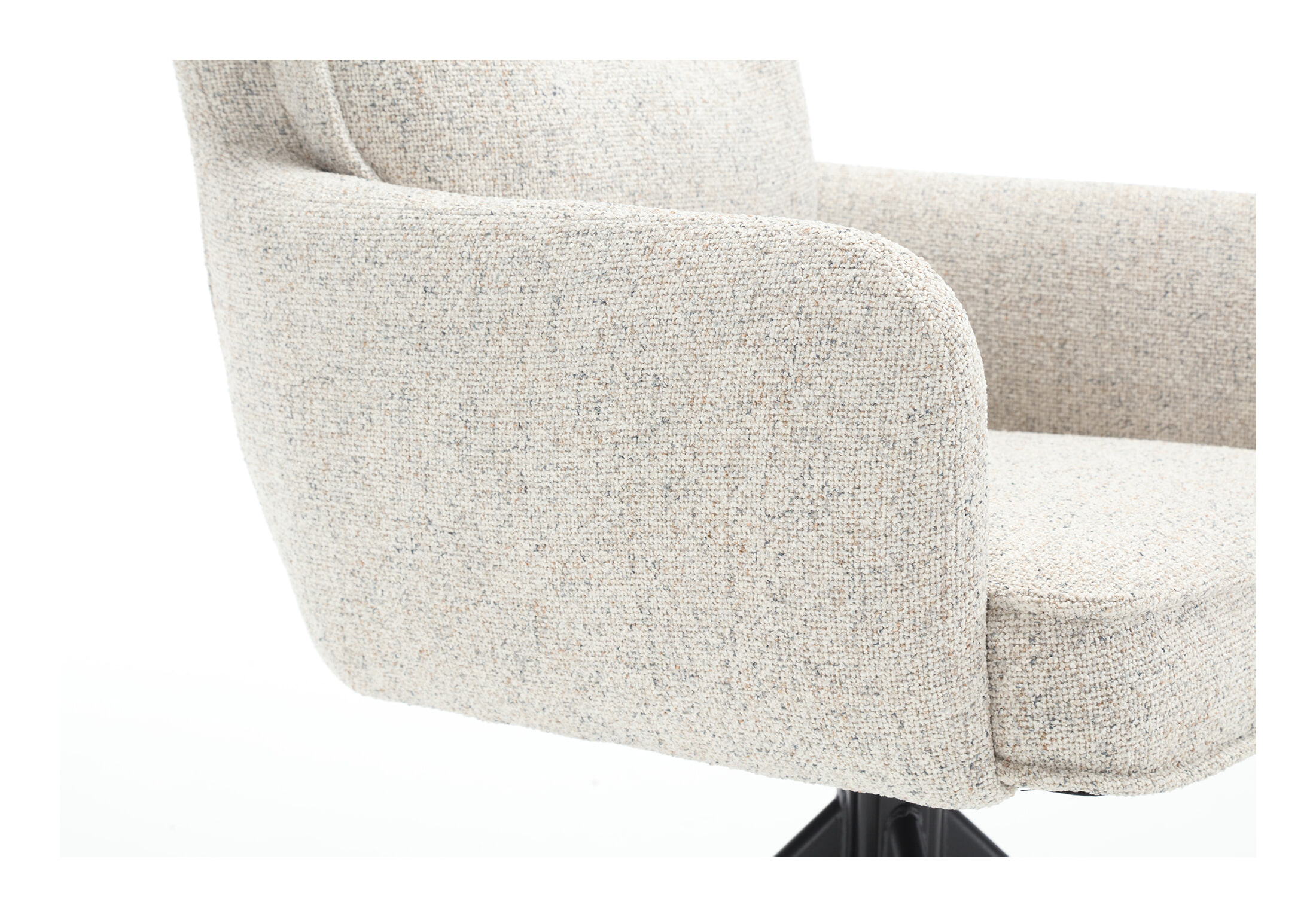 Artistiq Draaibare Eetkamerstoel 'Destinie' Structuurstof, kleur Beige