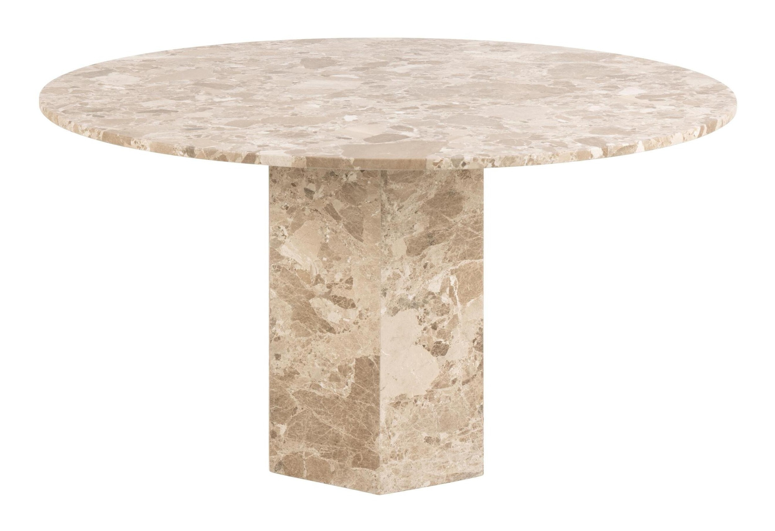 Bendt Ronde Eettafel 'Lasonya' Travertin, 130cm