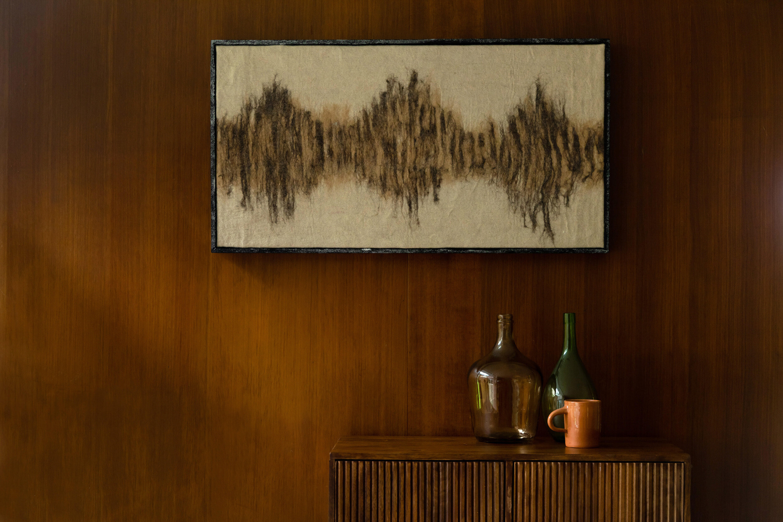 Dutchbone Wanddecoratie 'Wangdi' Vilt, 53 x 99cm