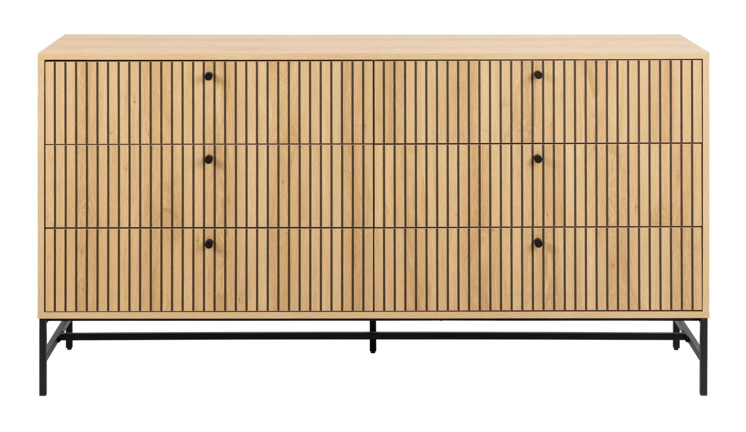 Bendt Ladekast 'Davon' Eikenlook 158cm, Met 6 laden