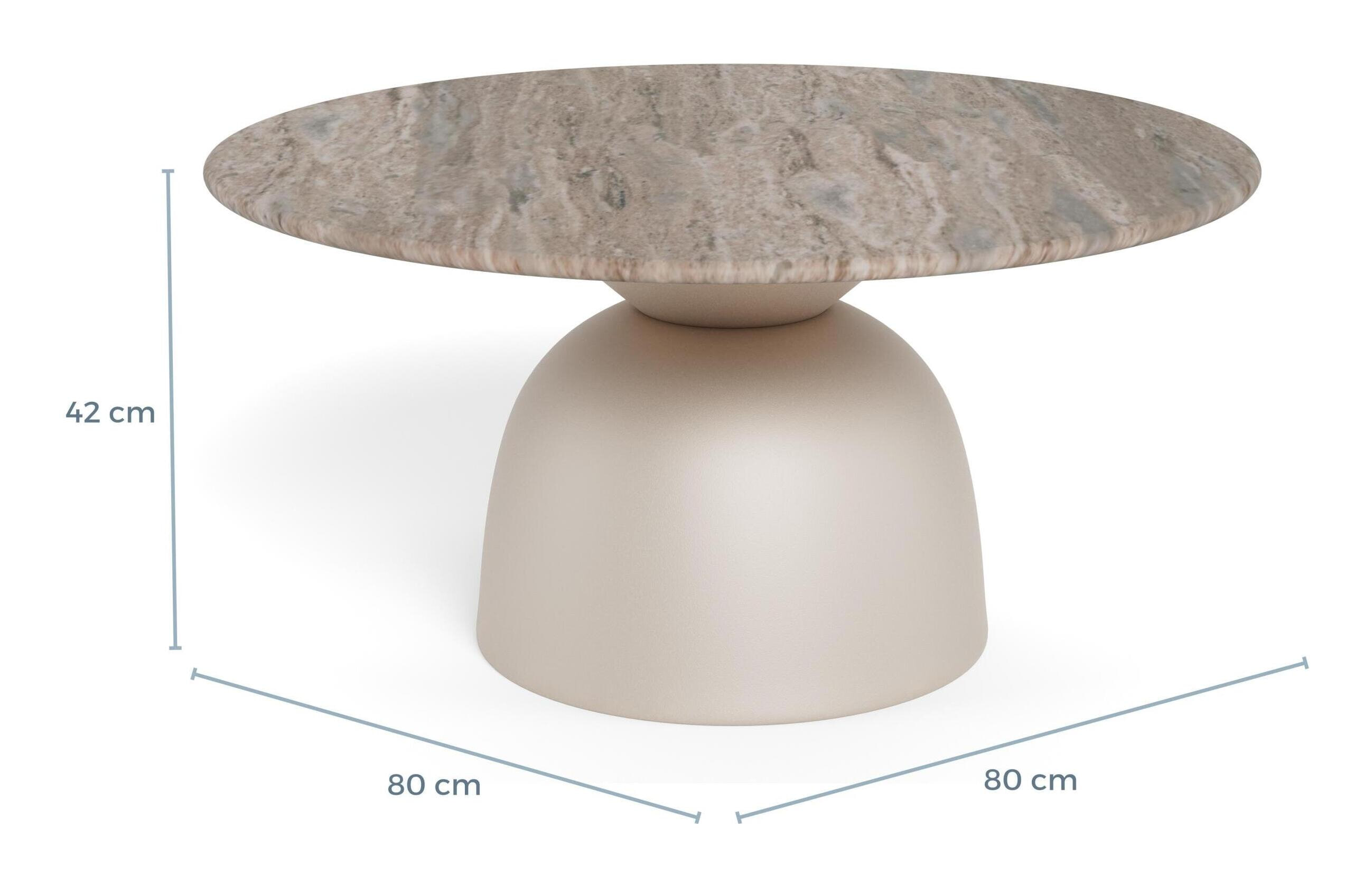 Bendt Ronde Salontafel 'Chardai' Marmer, 80cm