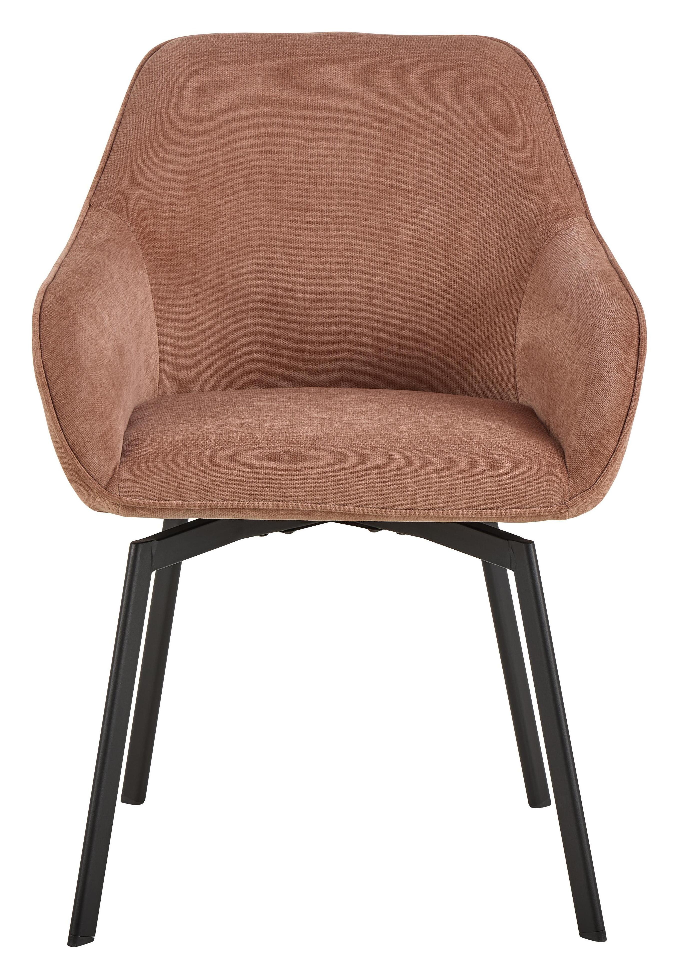 Bendt Draaibare Eetkamerstoel 'Aisling' Chenille, kleur Rosewood