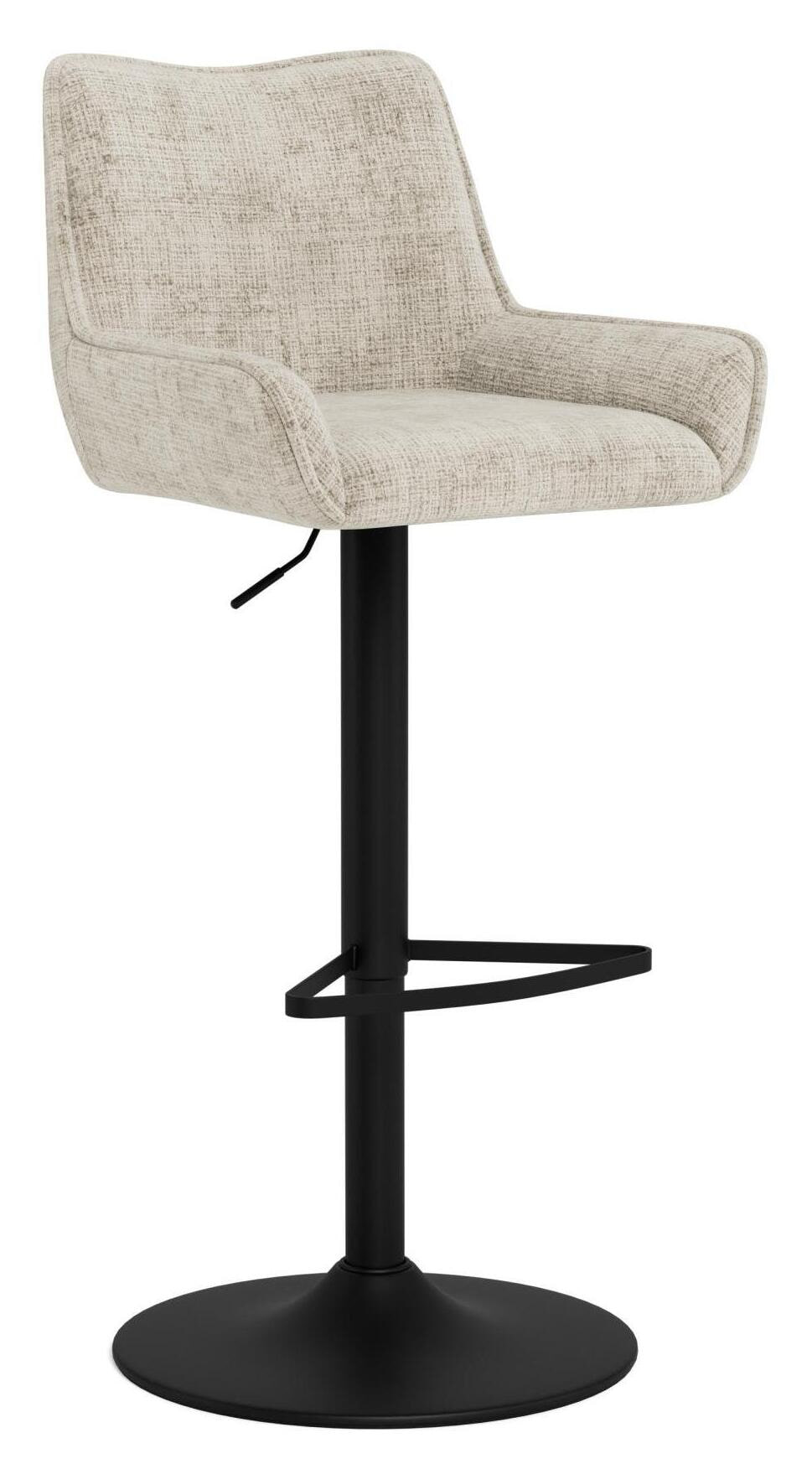 Bendt Draaibare Barkruk Erika Chenille - Beige (zithoogte 64-85cm)