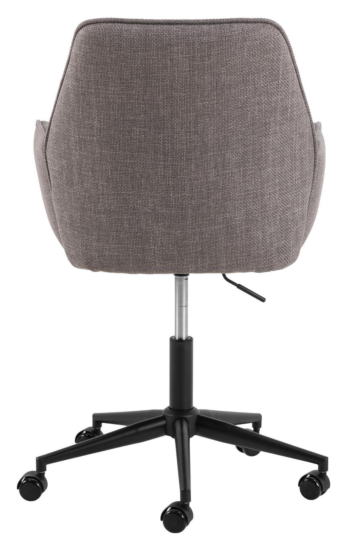 Bendt Bureaustoel 'Dantrell' Structuurstof, kleur Grijs/Bruin