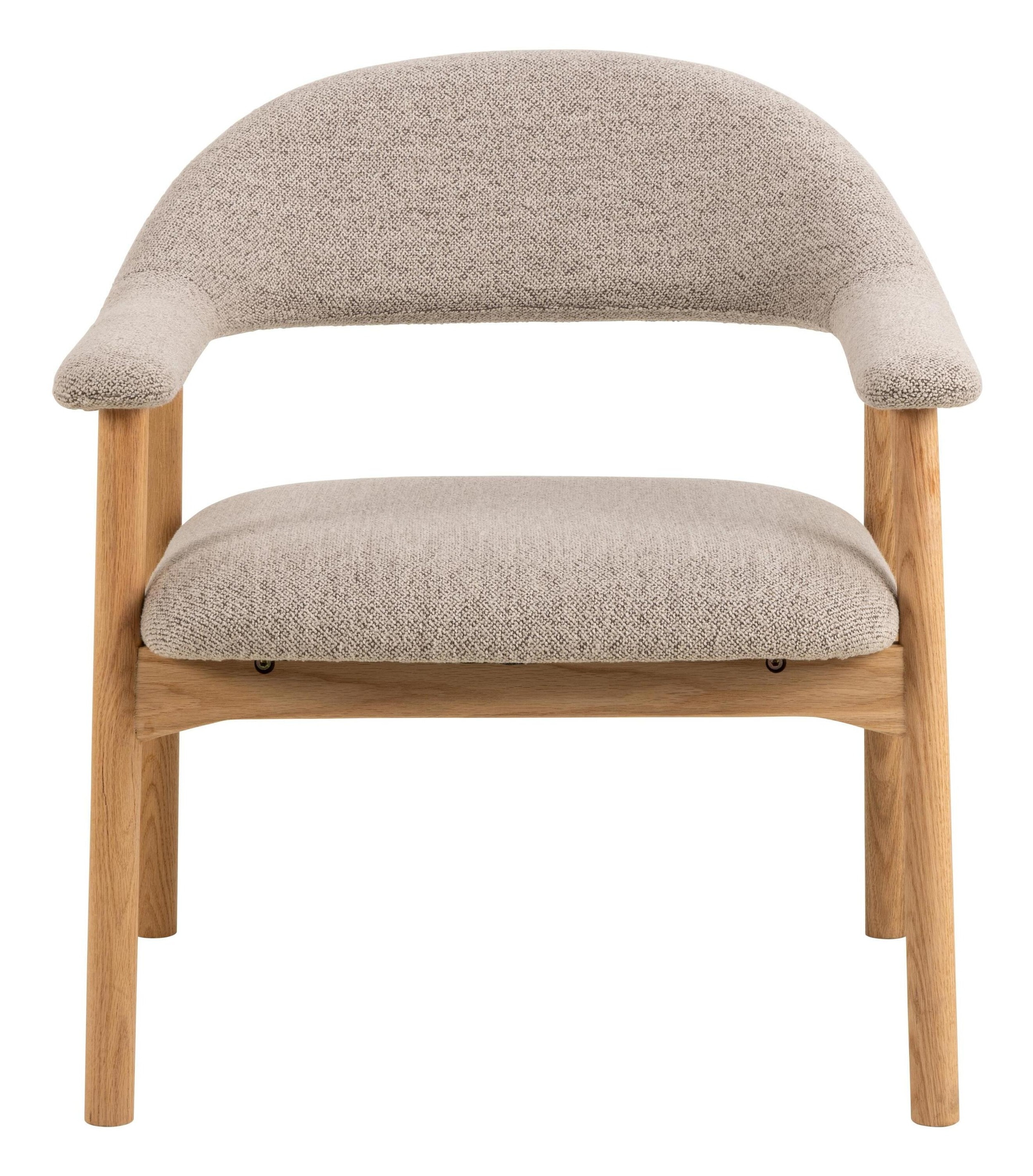 Bendt Fauteuil 'Gerado' Eikenhout en Bouclé, kleur Beige