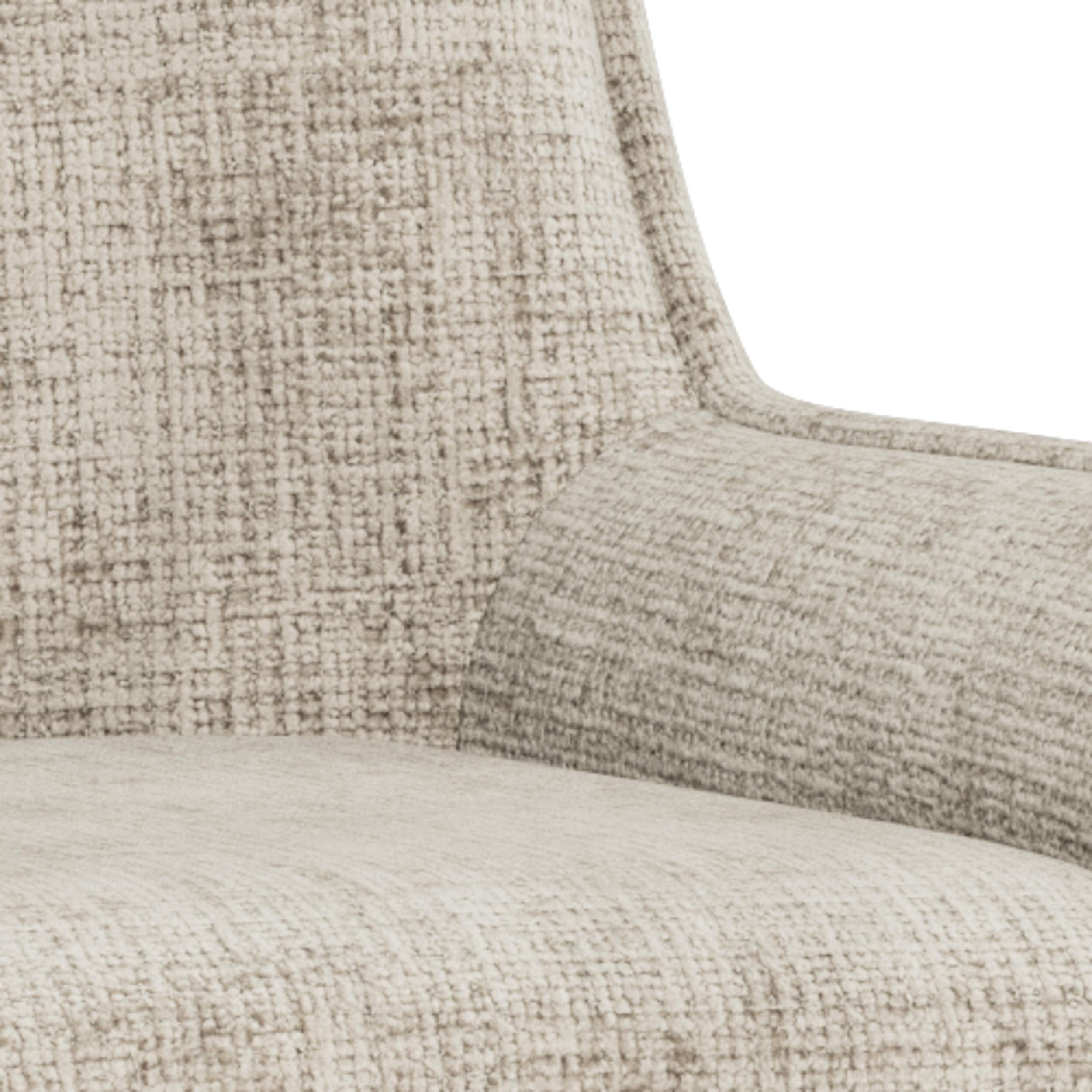 Bendt Draaibare Barkruk 'Erika' Chenille, kleur Beige (zithoogte 64-85cm)