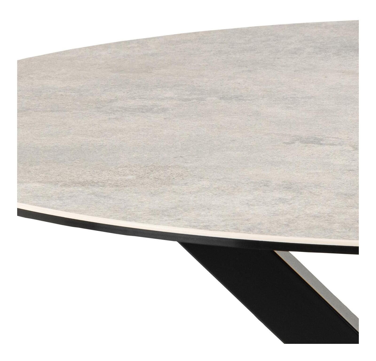 Bendt Ronde Eettafel 'Line' Keramiek, 119cm, kleur Grijs
