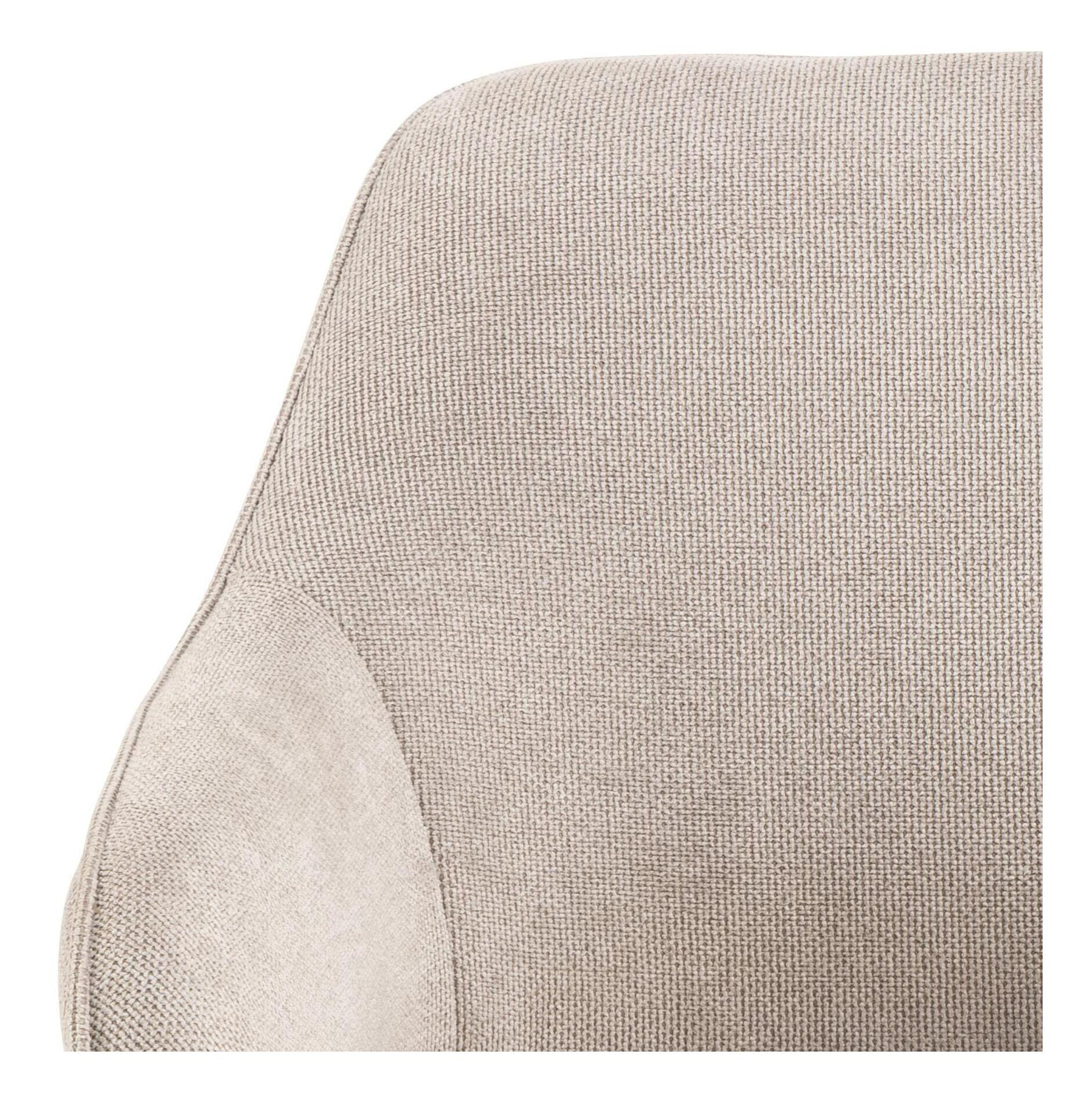 Bendt Draaibare Eetkamerstoel 'Aisling' Chenille, kleur Beige