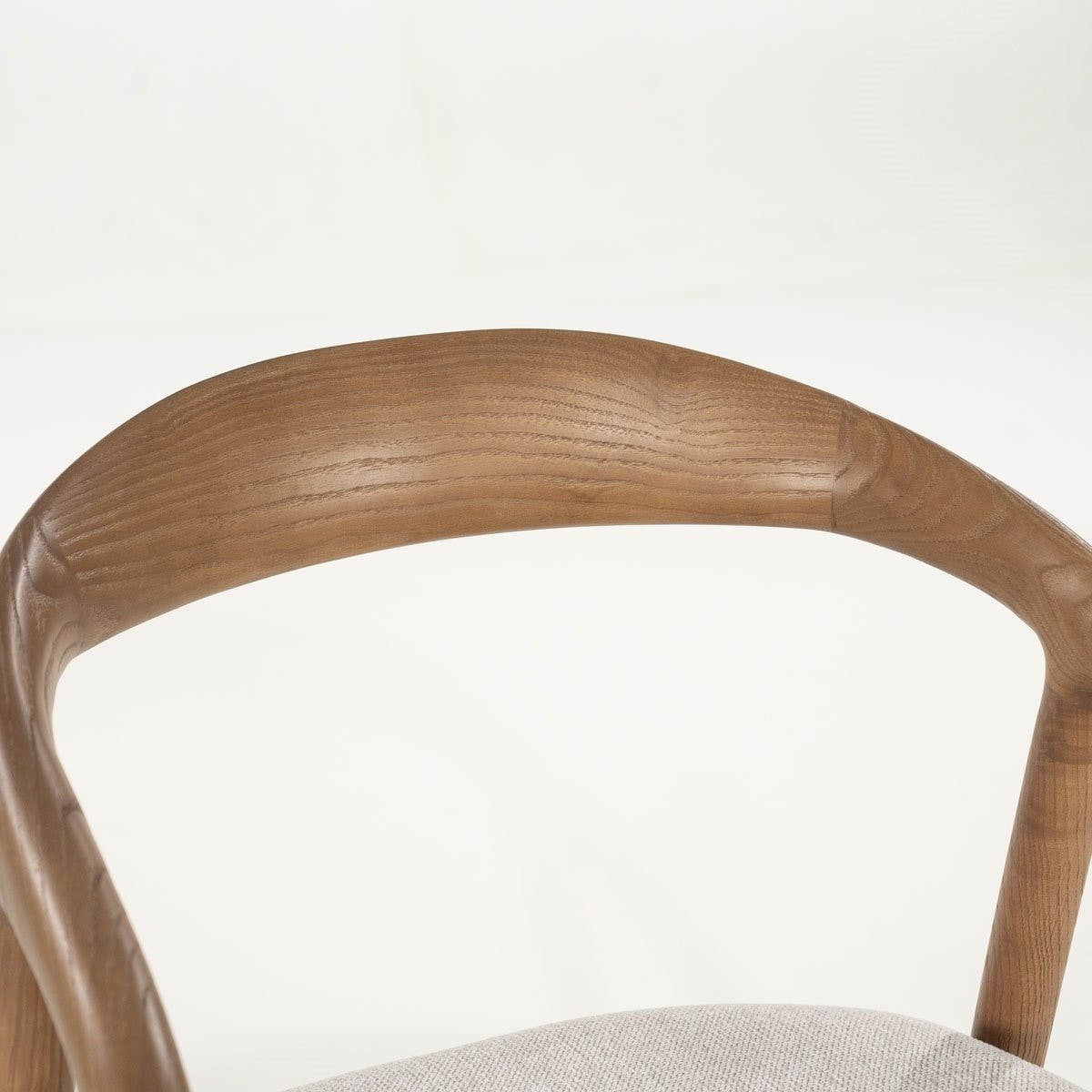 Eleonora Barstoel 'Rayven' Essen en stof, kleur Lichtbruin (zithoogte 65cm)