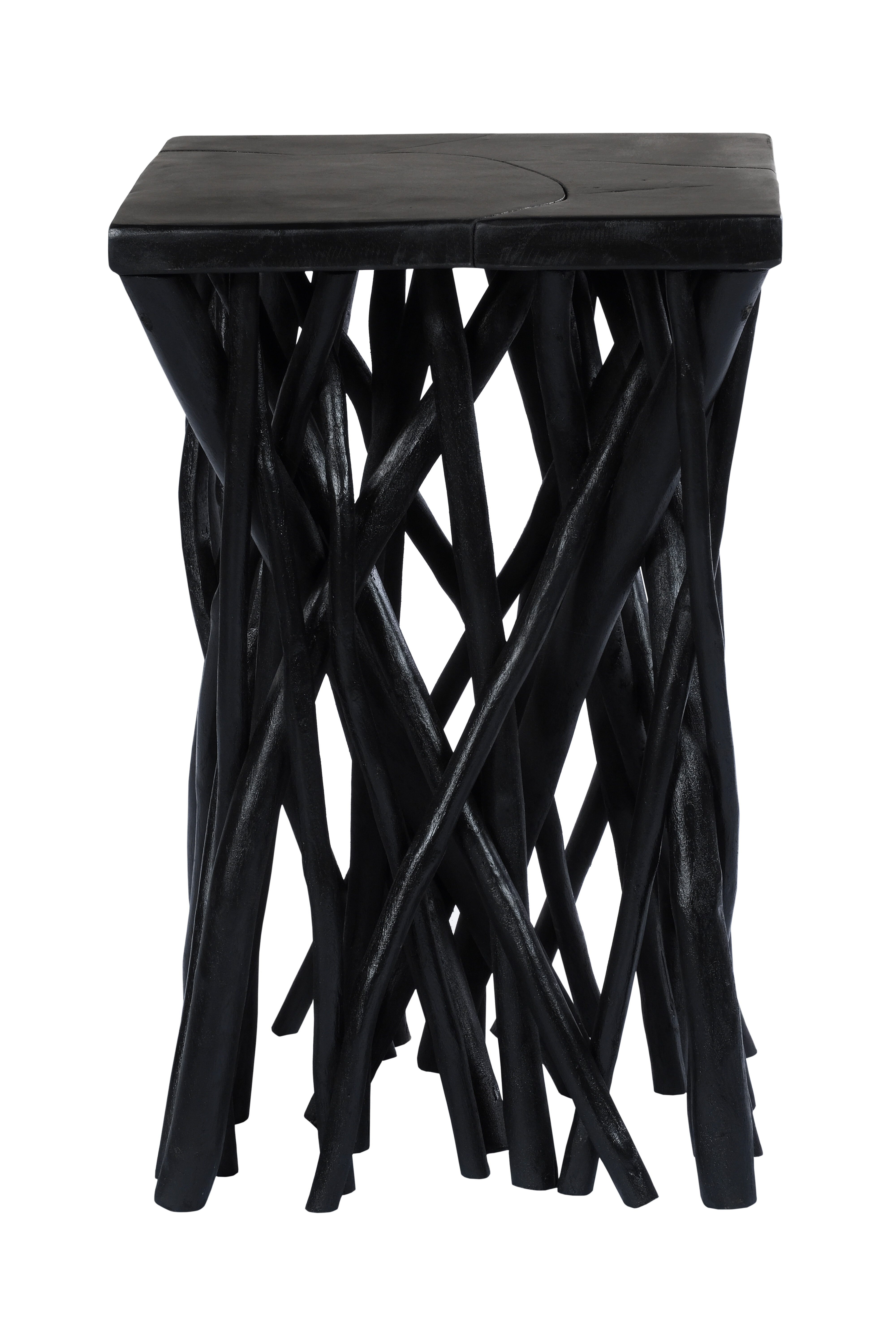 Kayoom Bijzettafel 'Radix' Teakhout, 40 x 40cm, kleur zwart Kayoom Bijzettafel 'Radix' Teakhout, 40 x 40cm, kleur zwart