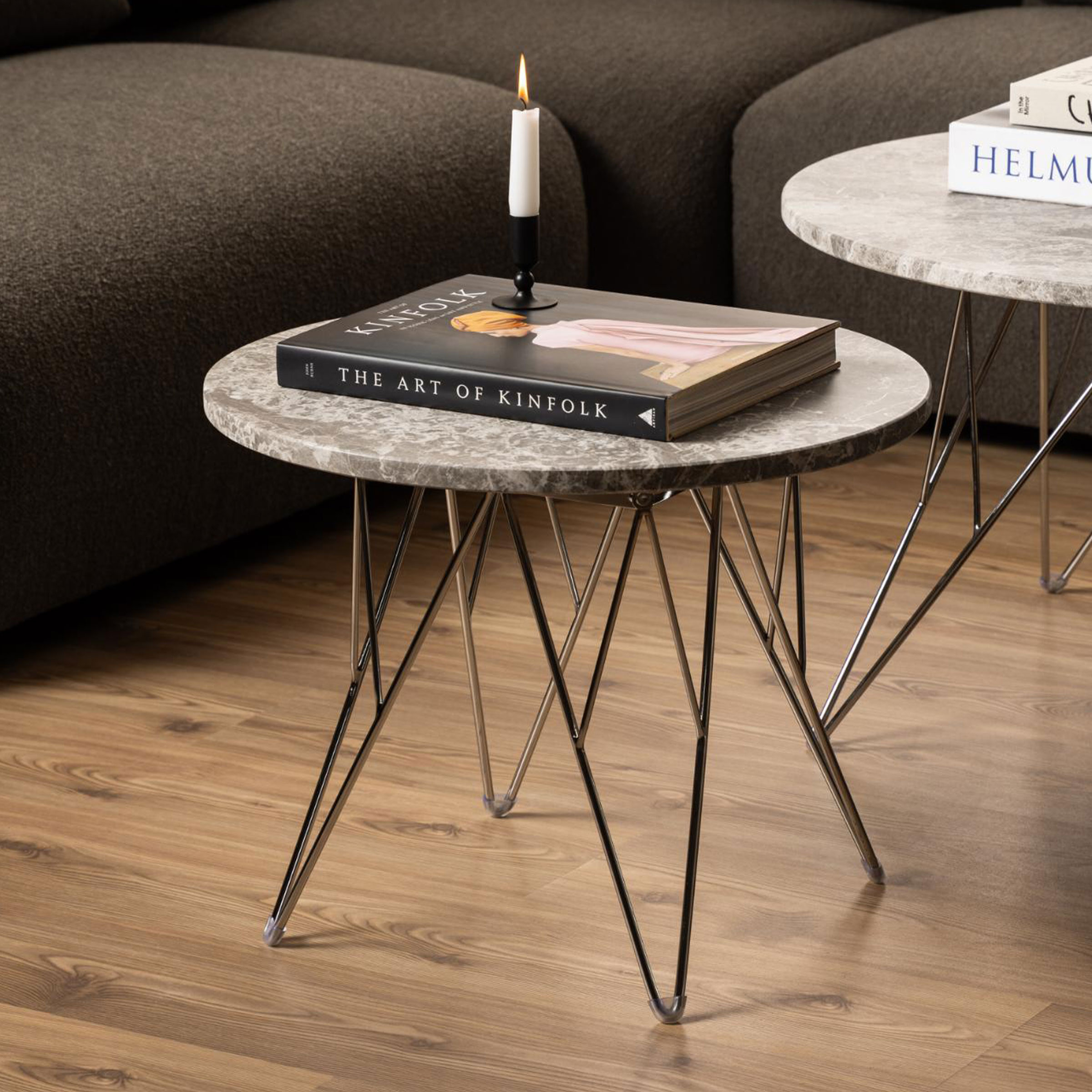 Bendt Ronde Bijzettafel 'Nadia' Marmer, 55cm