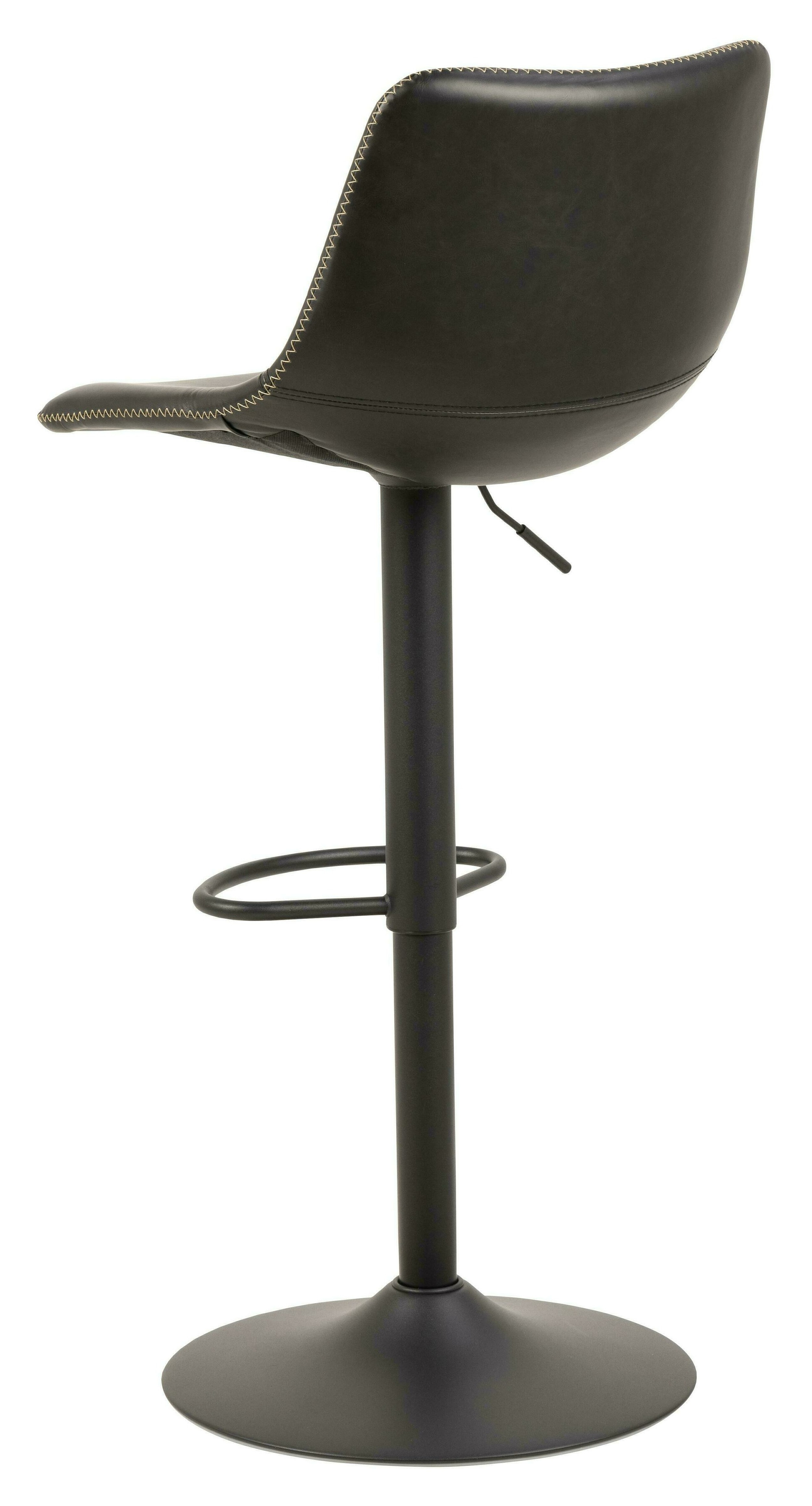 Bendt Draaibare Barkruk 'Xanthe' PU, kleur Zwart (zithoogte 61-83cm)